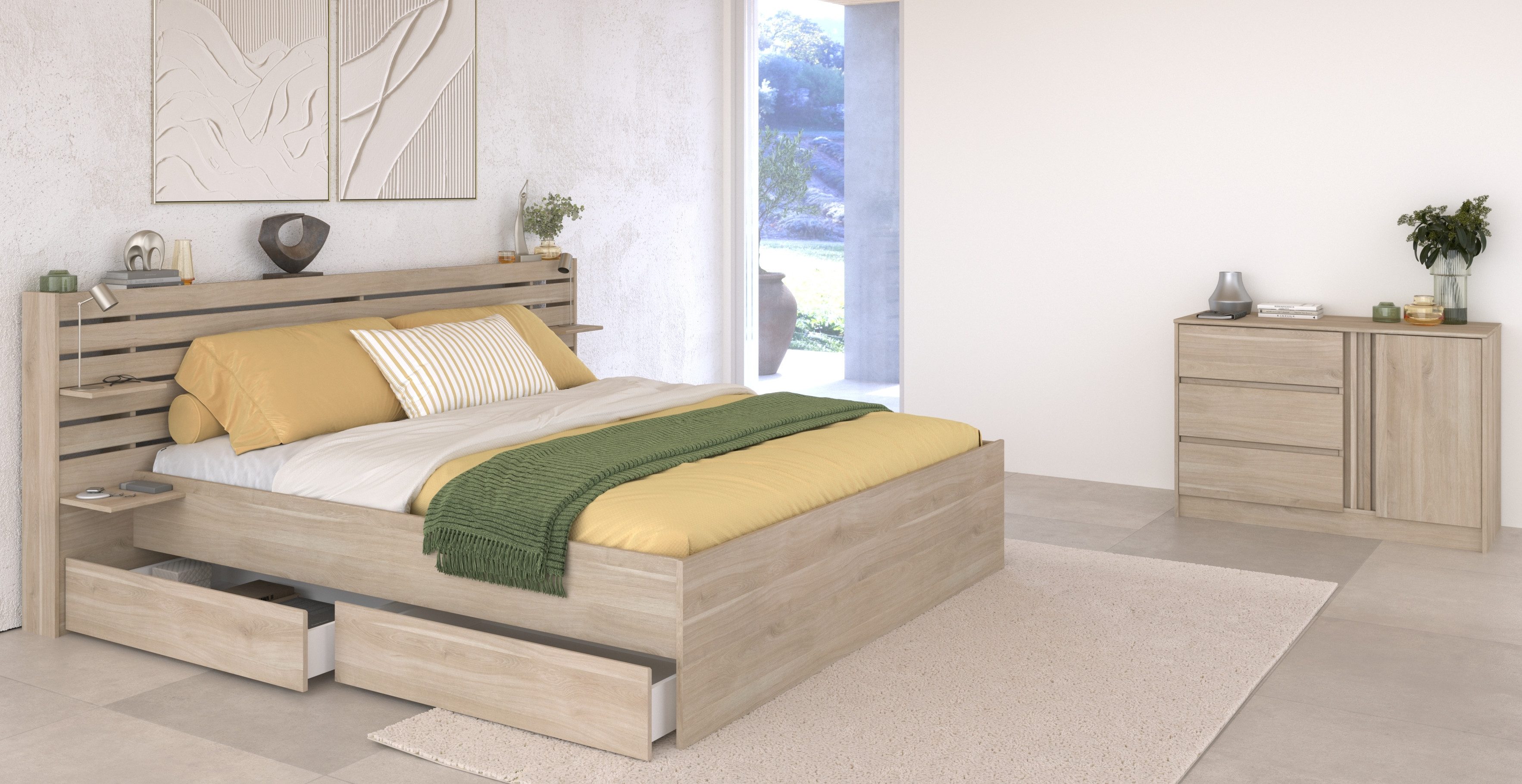 Faizee Möbel Schlafzimmer-Set Schlafzimmer Set "Escale 26" von Parisot