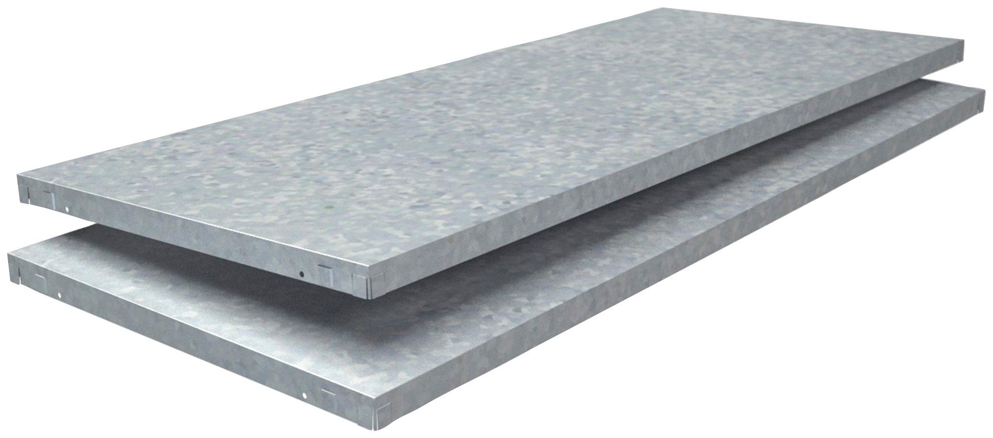 SCHULTE Regalwelt Regalelement Stecksystem-Fachboden PowerMax, 2 Stück verzinkt, 1200x500 mm | Regalsysteme