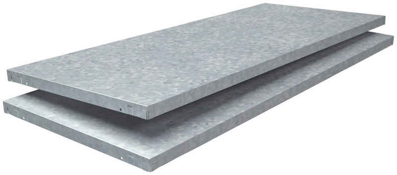 SCHULTE Regalwelt Regalelement Stecksystem-Fachboden PowerMax, 2 Stück verzinkt, 1200x500 mm