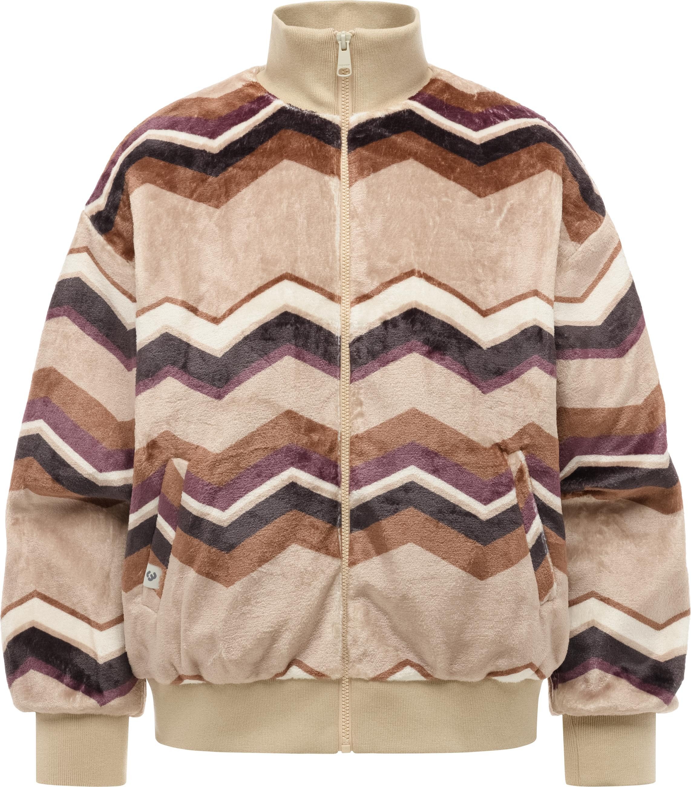 Ragwear Outdoorjacke Tills Print Y Kuschelige Damen Jacke mit Allover-Print