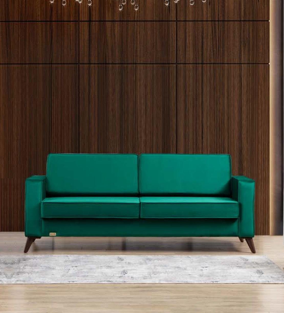 JVmoebel Sofa Textil 3 Sitzer Grüne Couch Modern Sofa Polsterung Neu, Made in Europa