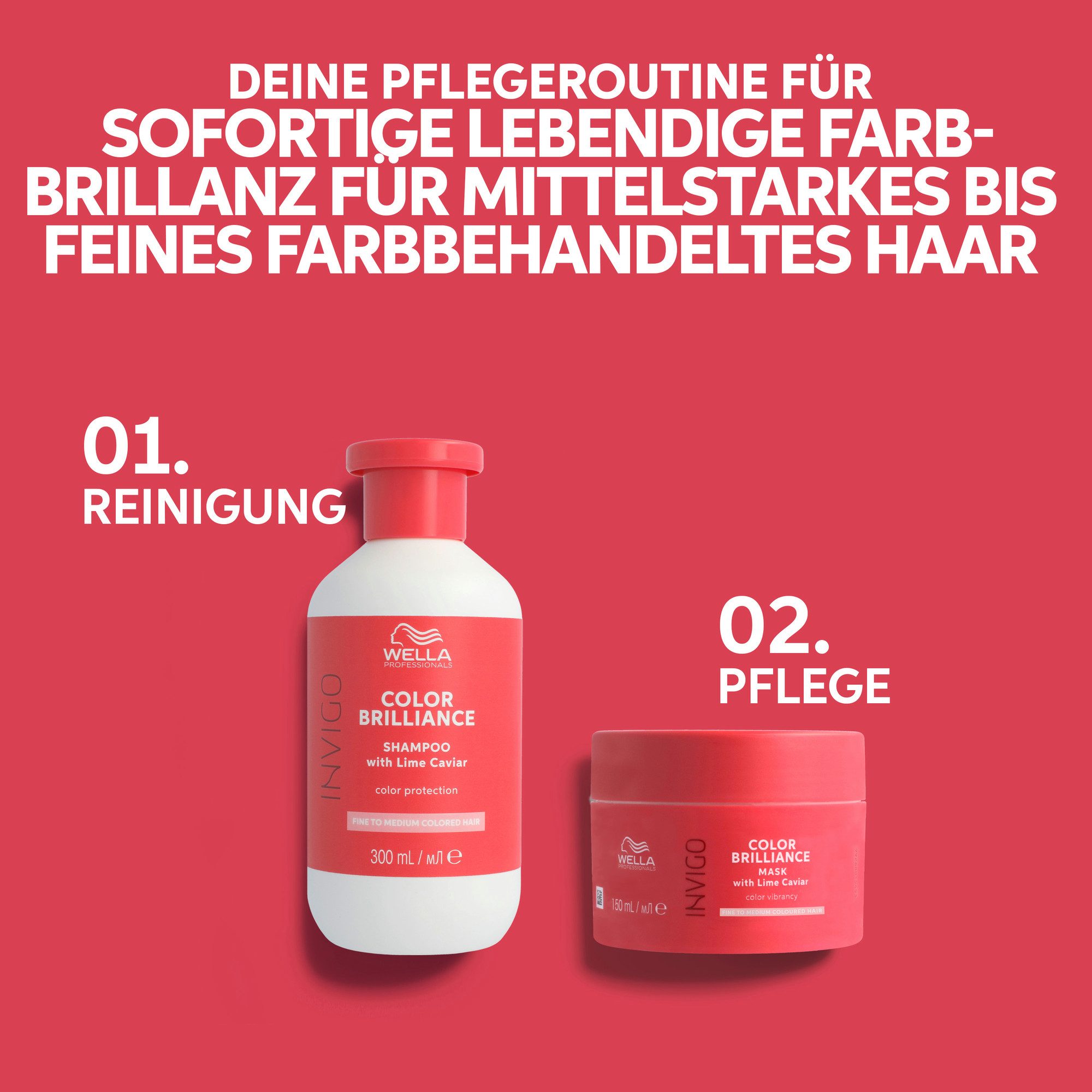 Wella Professionals Haarmaske CARE INVIGO COLOR BRILLIANCE VIBRANT COLOR MASK, intensiver Farbschutz, verstärkt Glanz, pflegend