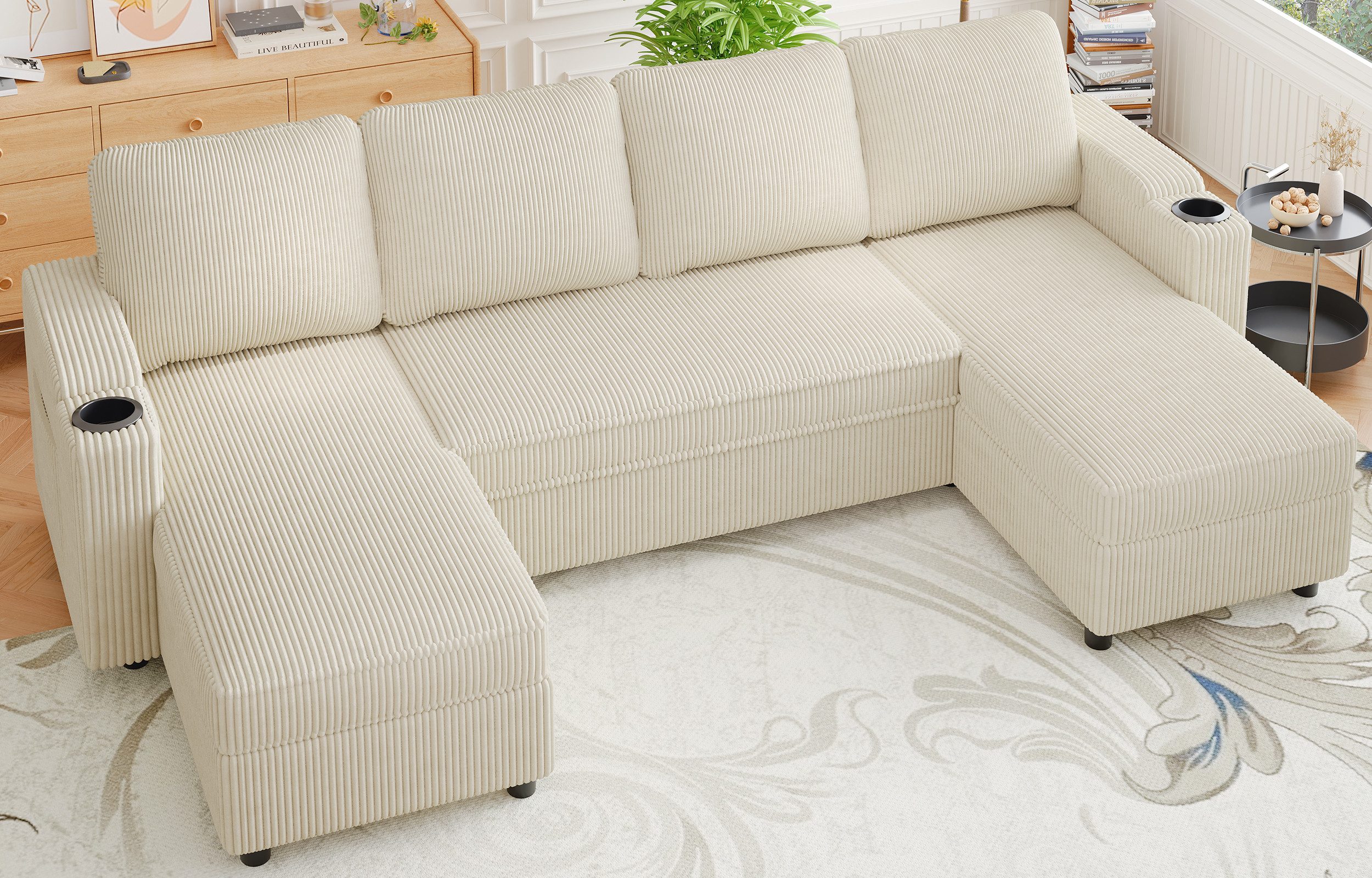 GUNJI Ecksofa L-shaped/U-shaped sofa with storage and sleeping functions günstig online kaufen