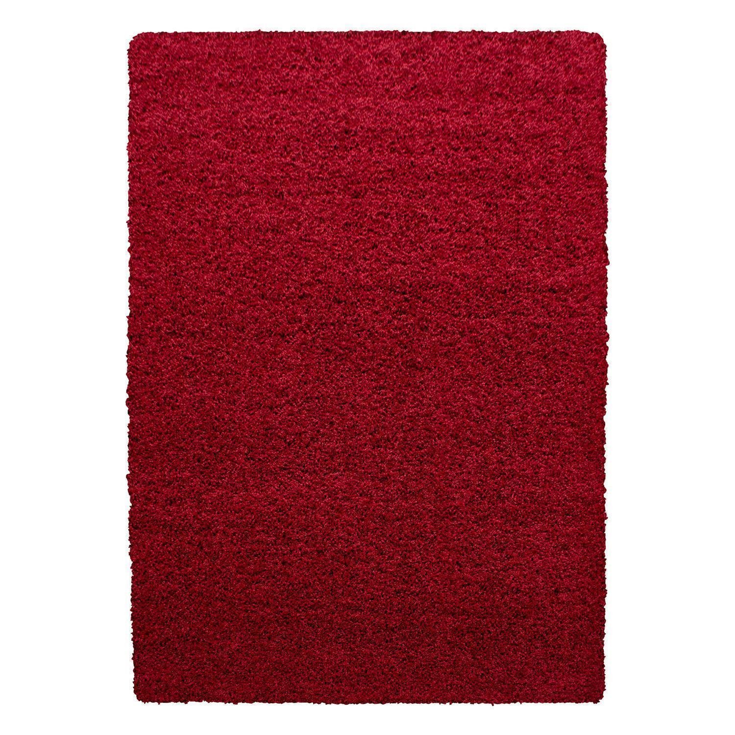 SchönesWohnen24 Hochflor-Teppich Hochflor Teppich LIFE Rot