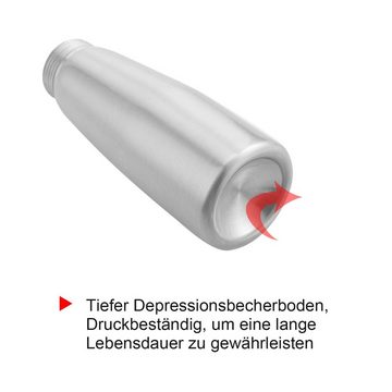 Clanmacy Sahnesyphon Sahnespender Sahnesyphon Schlagsahnebereiter, 500ML, Aluminium, 3 Edelstahl Tüllen und 1 Reinigungbürste, für die Zubereitung von Schlagsahne, Mousse (N2O Sahnekapseln Nicht Enthalten), (1-tlg)