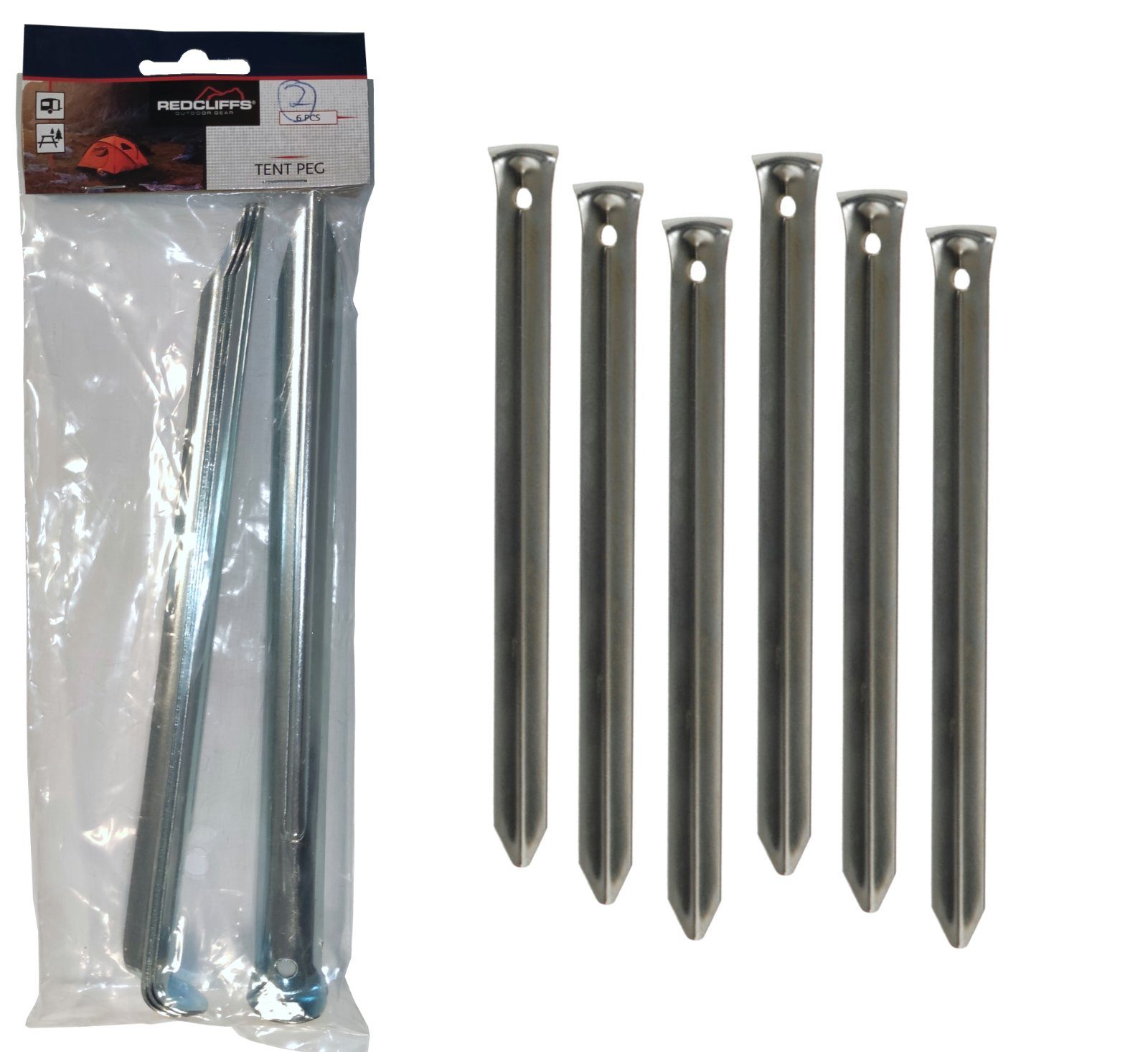 Redcliffs Zelthering Silber, (18-St), Camping, 18 günstig online kaufen