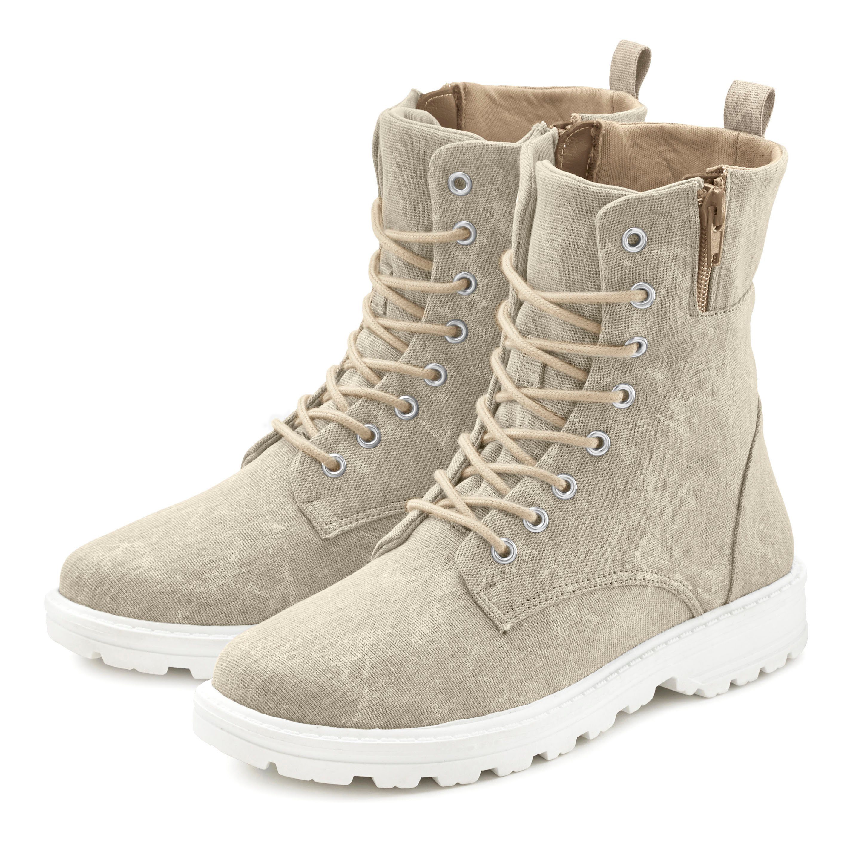 LASCANA Schnürstiefelette zum Schnüren, modische Optik günstig online kaufen