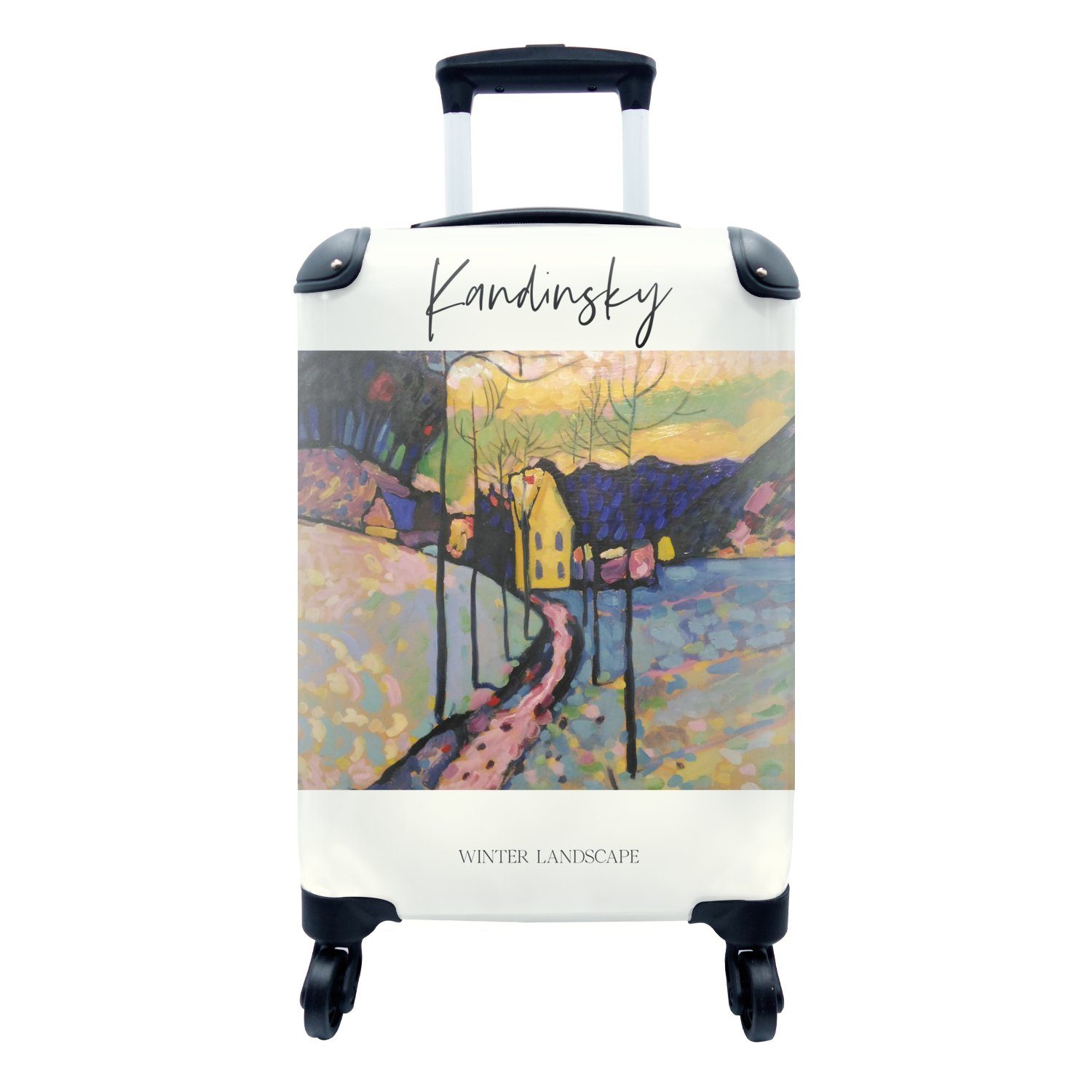 - Kandinsky, 4 Ferien, Trolley, Winterlandschaft Handgepäck Reisekoffer Rollen, mit rollen, für Wassily Handgepäckkoffer MuchoWow Reisetasche