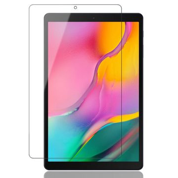 Numerva Schutzfolie Panzer Folie Echt Glas für Samsung Galaxy Tab A10.1 2019 T515 / T510, (Schutzfolie, 1x Schutzfolie 2x Reinigungstücher), Tablet Display Schutzglas Folie Echt Glas Folie 9H