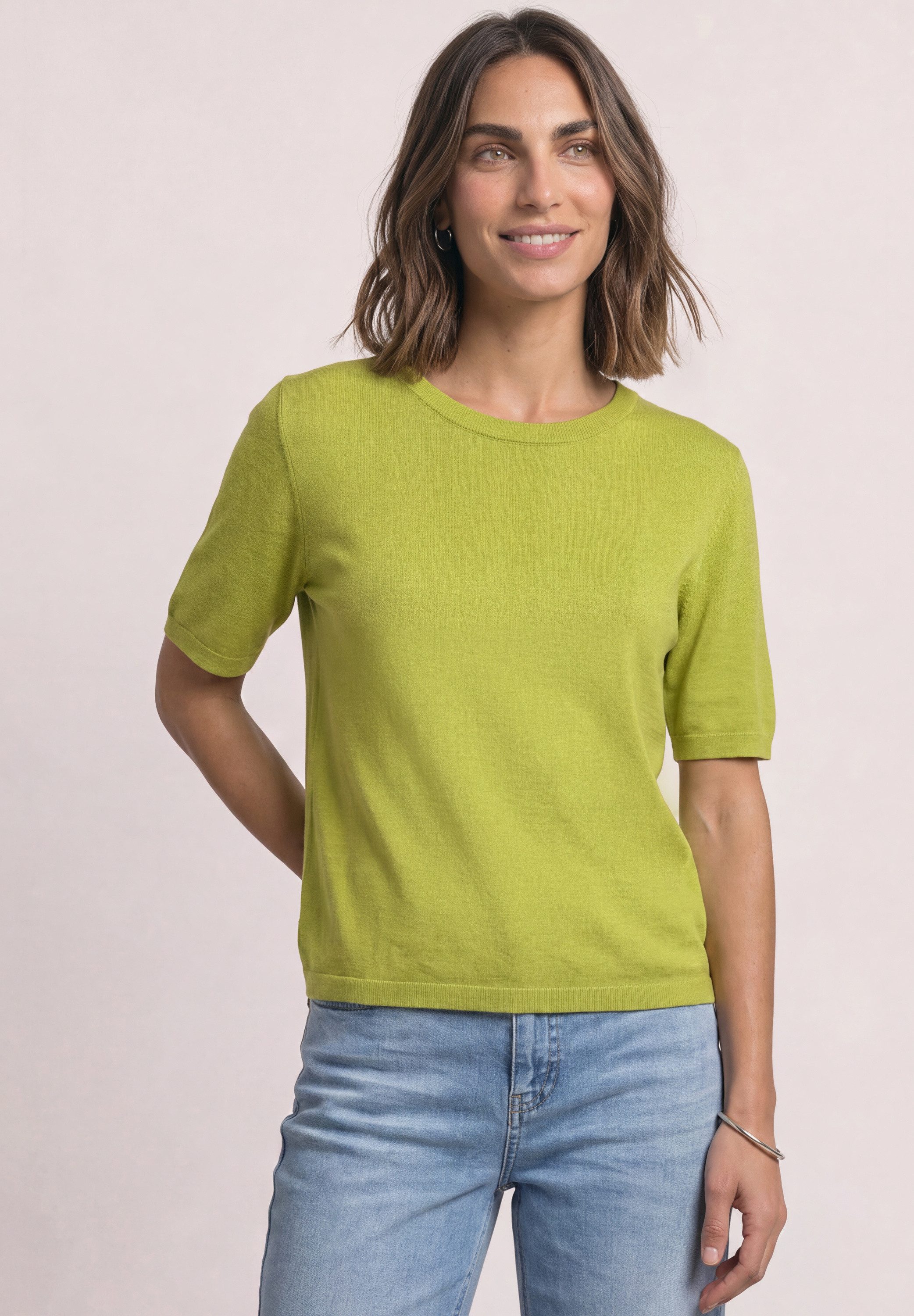 STREET ONE Kurzarmpullover softe Viskose