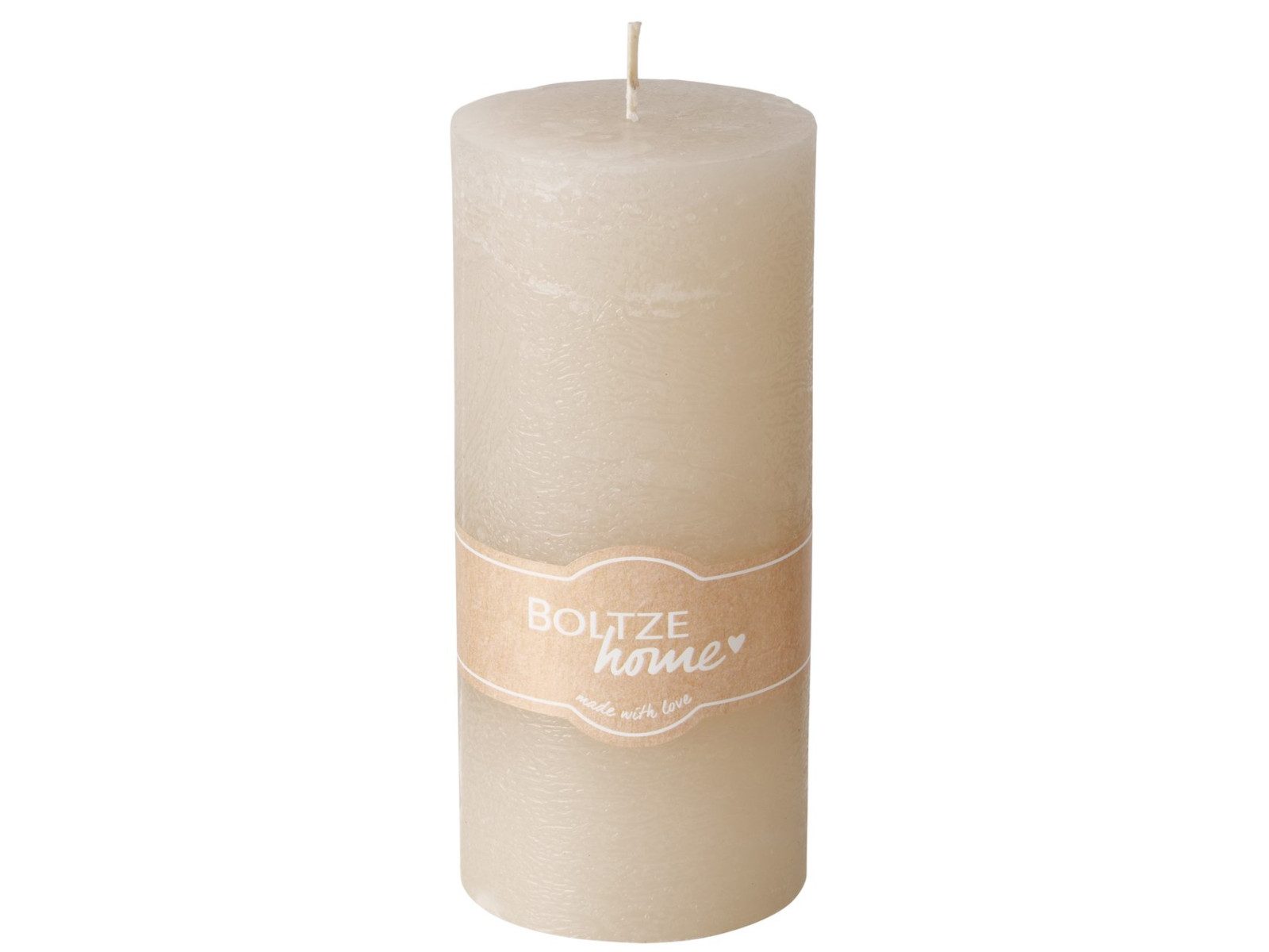 BOLTZE Duftkerze Casual Stumpenkerze grau 15cm