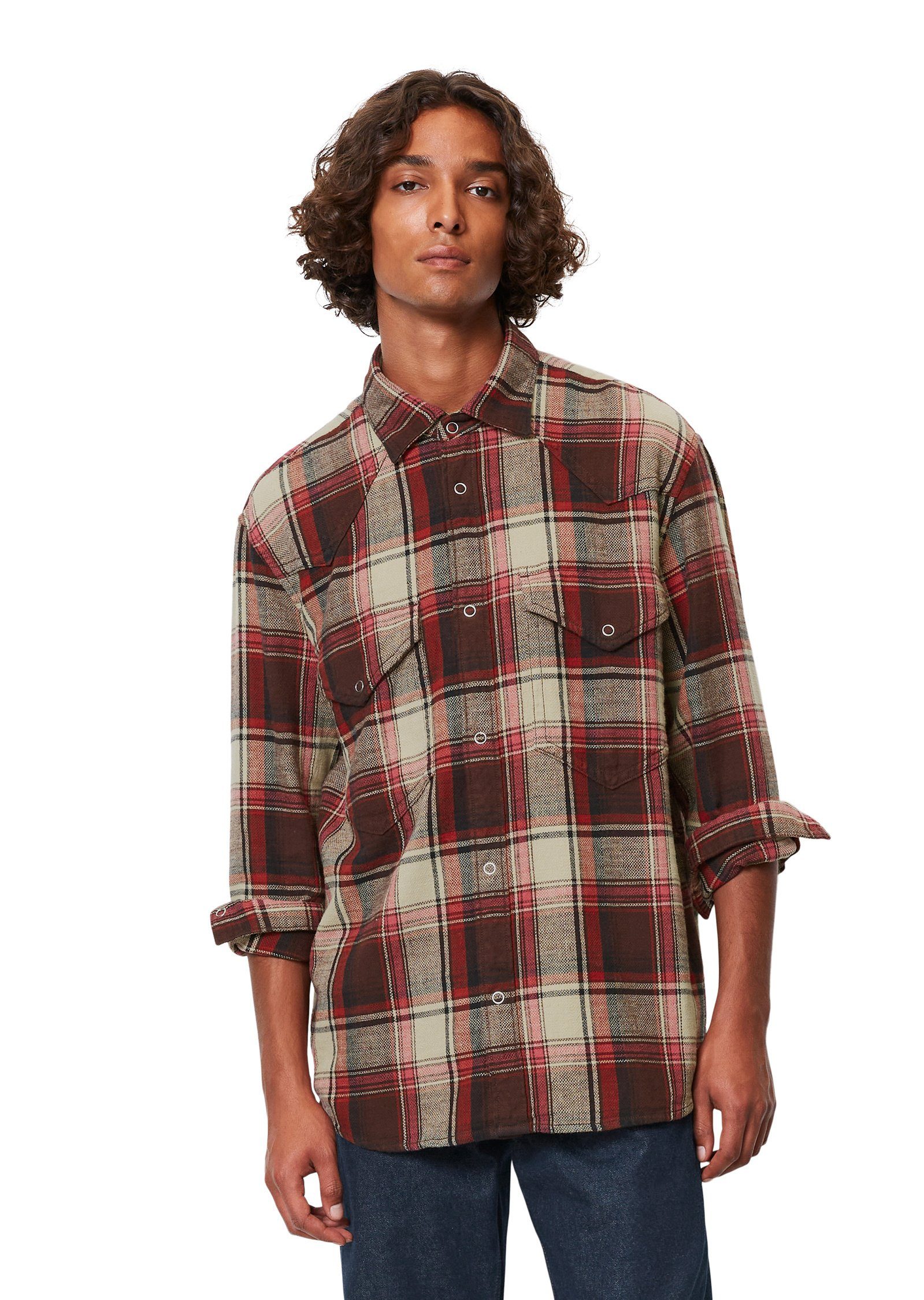Marc O'Polo Langarmhemd im karierten Western-Style | Hemden