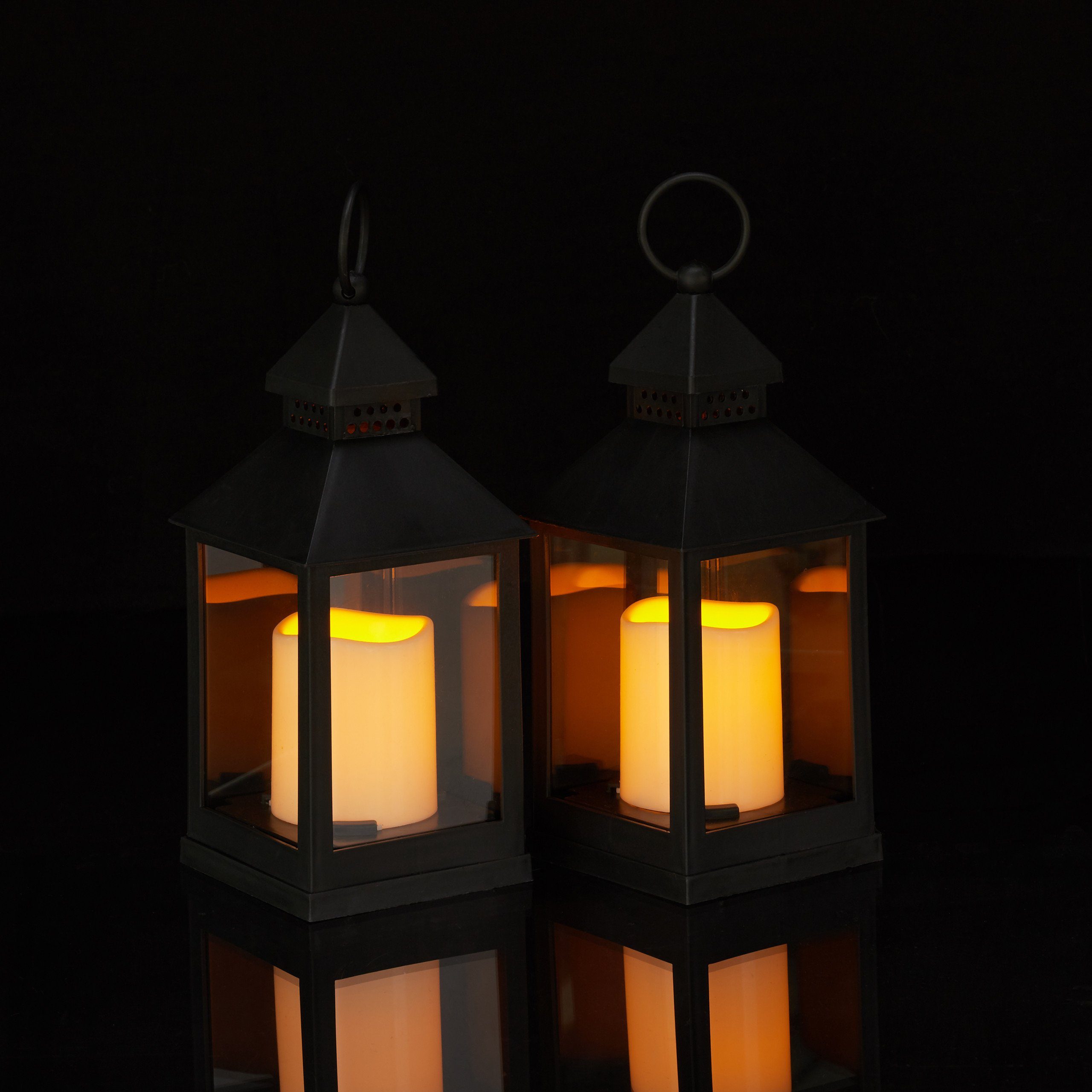 relaxdays LED Laterne 2er Set