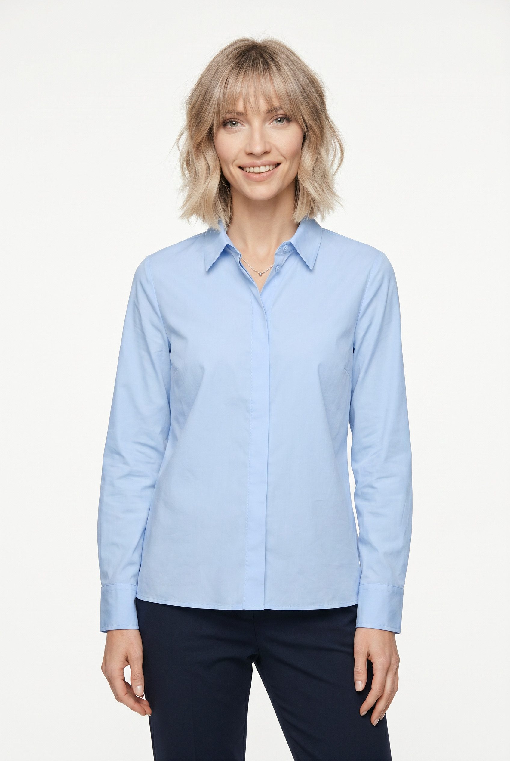 RICHROYAL Klassische Bluse Mit Markenlabel am Rücken