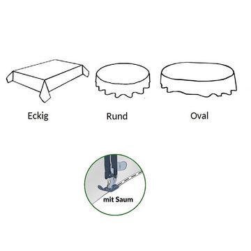 Emhelle Tischdecke Wachstuchtischdecke, Tischdecke, abwischbar, Innen- und Außennutzung