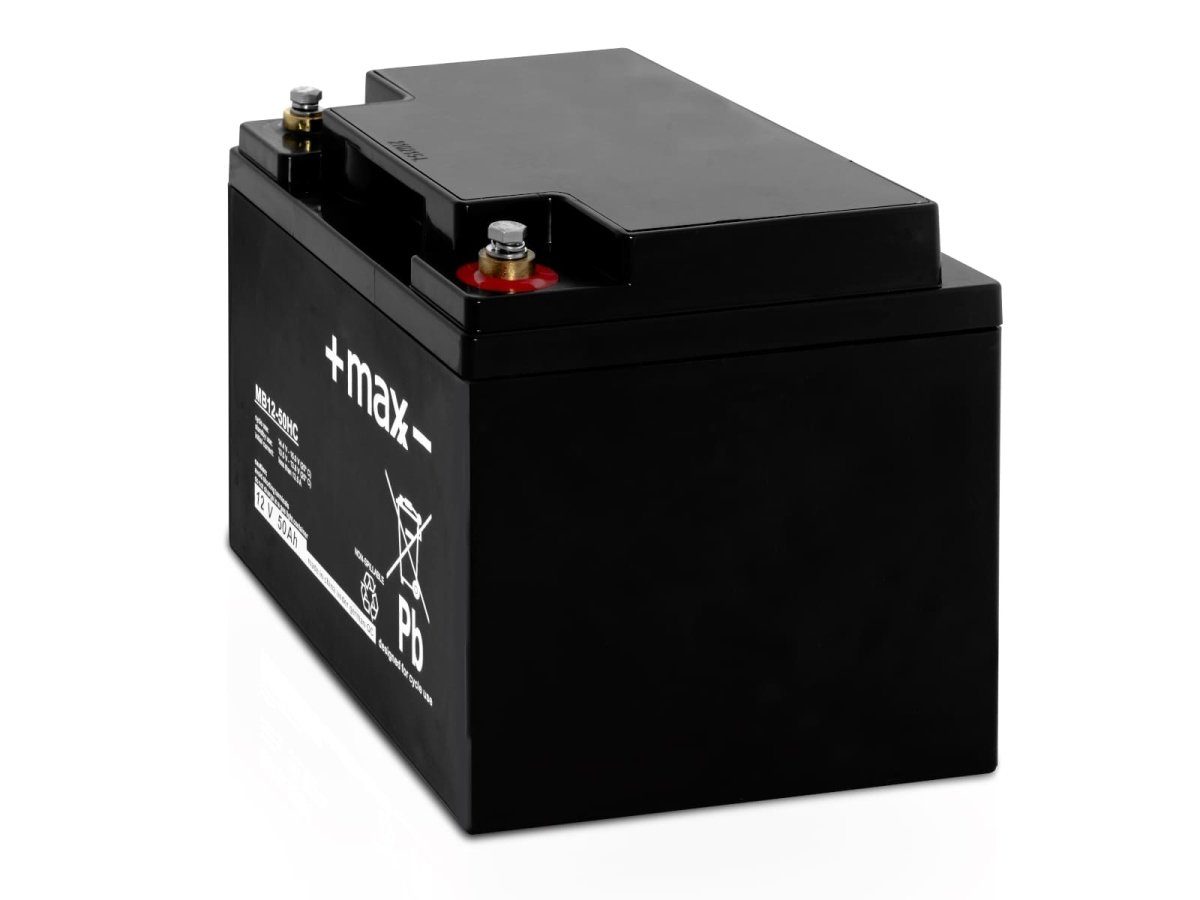 maxx- MB12-50HC AGM Bleiakkus Batterie Rollstühle 50Ah wartungsfrei 12V