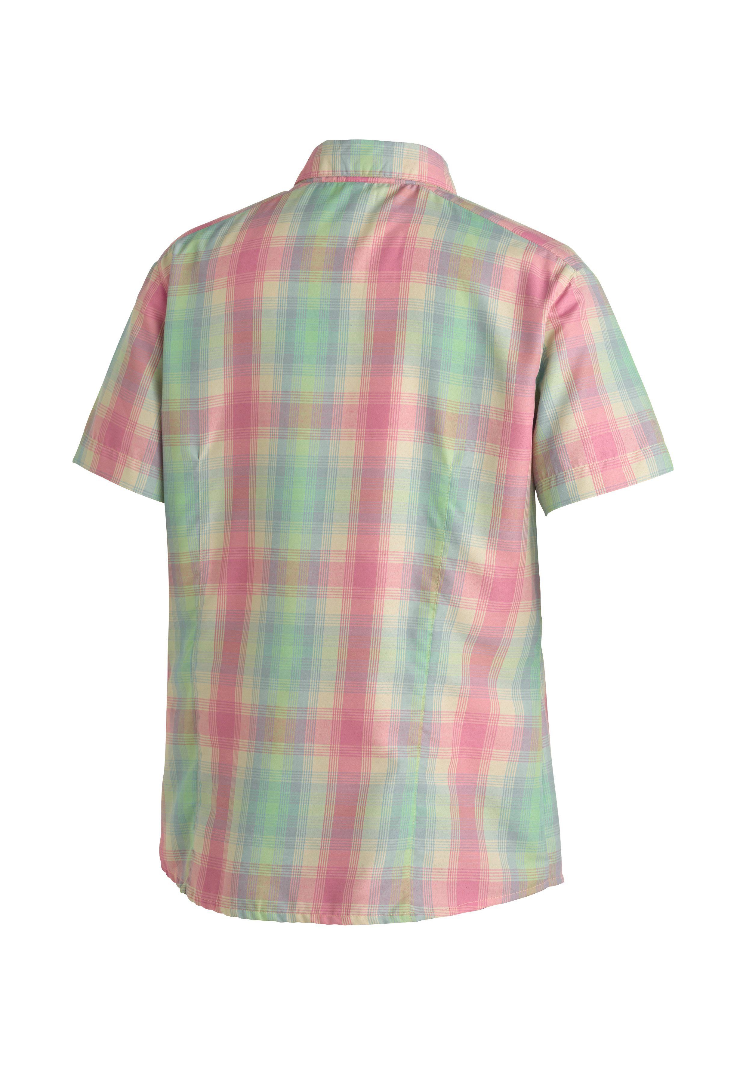 Maier Sports Funktionsbluse Philina Damen Bluse, leichte Kurzarmbluse, Blusen-Shirt, Karobluse, Reg Fit