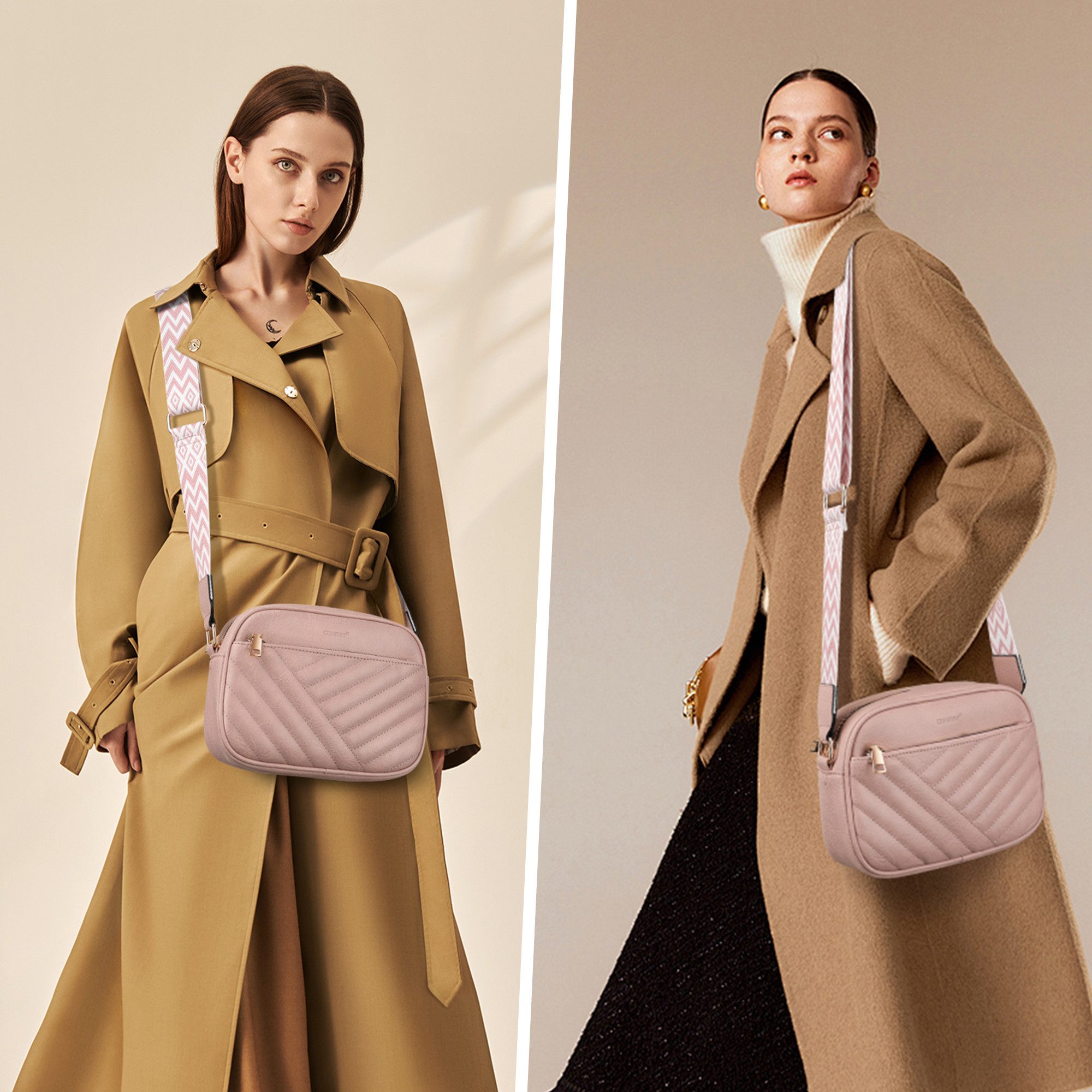 TAN.TOMI Umhängetasche Damen Handy Schultertasche Gestepptes günstig online kaufen