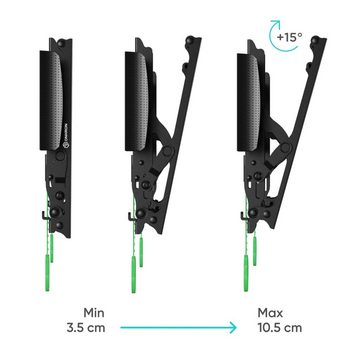 ONKRON TV Wandhalterung 17'' - 43'' Zoll Wand Halterung neigbar 15° TV-Wandhalterung, (bis 43,00 Zoll, TV Wandhalterung neigbar, TV Wandhalterung neigbar, bis zu 36,4 kg Last, VESA 75x75-200x200 mm, schlankes Profil)