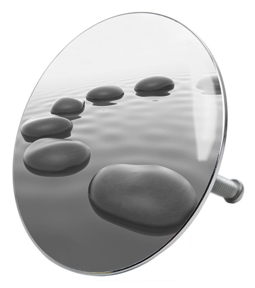 Sanilo Badewannenstöpsel Black Stones, Ø 7.2 cm, hochwertig, universell, mit Motiv, 100% wasserdicht
