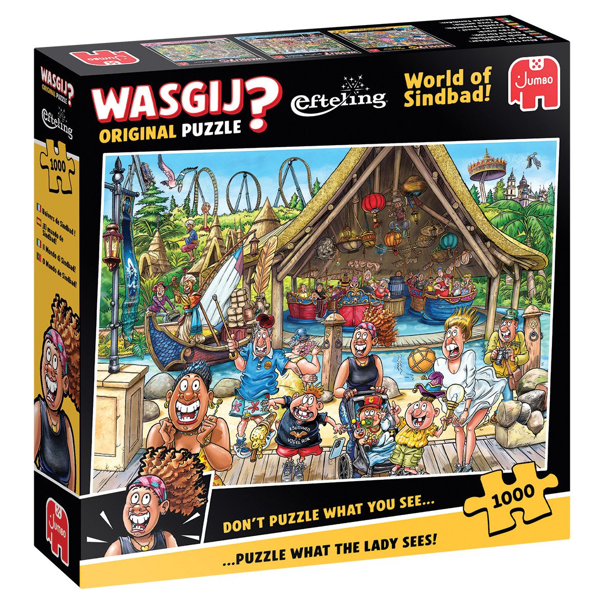 Jumbo Spiele Puzzle Wasgij Efteling, World of Sindbad!, 1000 Teile Puzzle, 1000 Puzzleteile