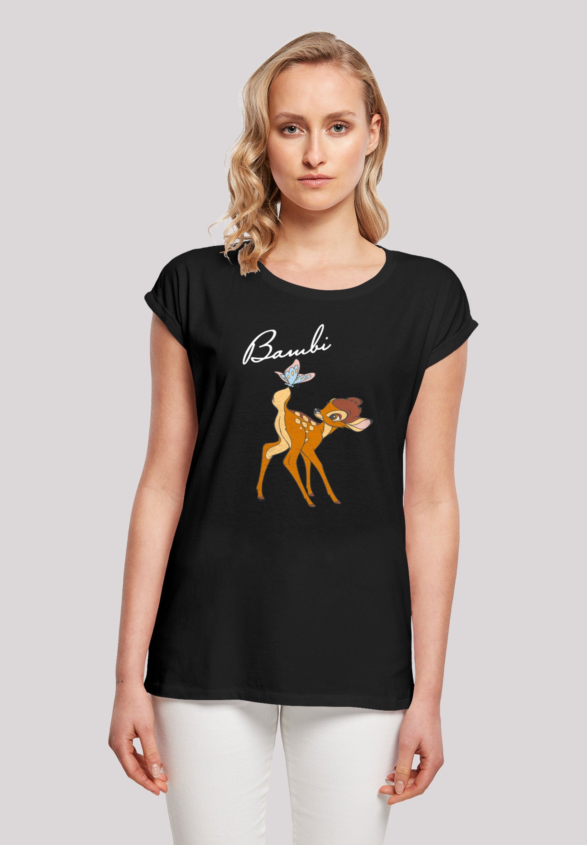 Bambi F4NT4STIC schwarz T-Shirt Schmetterling Print Disney Tail