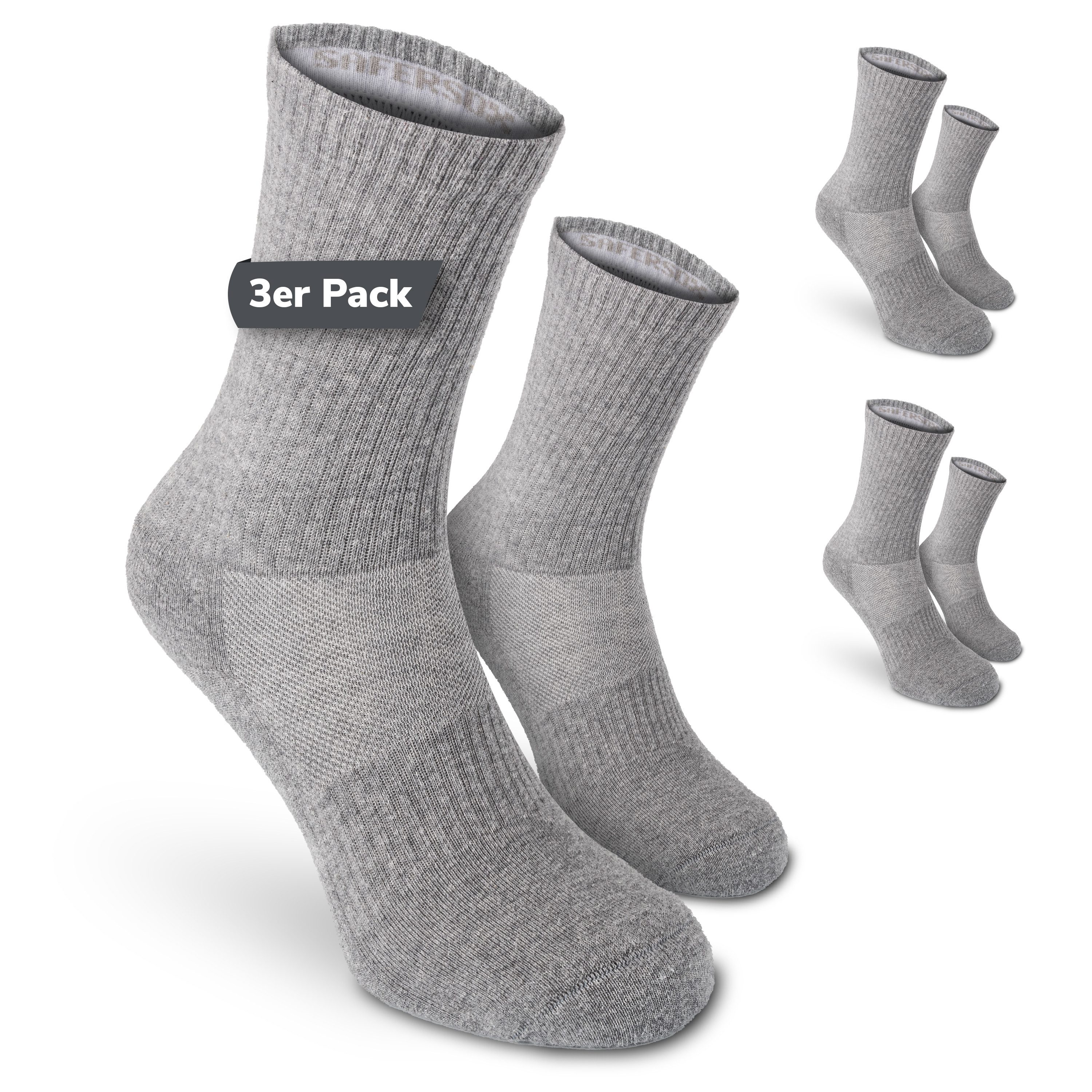 SAFERSOX Funktionssocken Sportsocken mit Mückenschutz (Set, 3 Paar) geruchshemmend, hoher Baumwollanteil, Made in EU