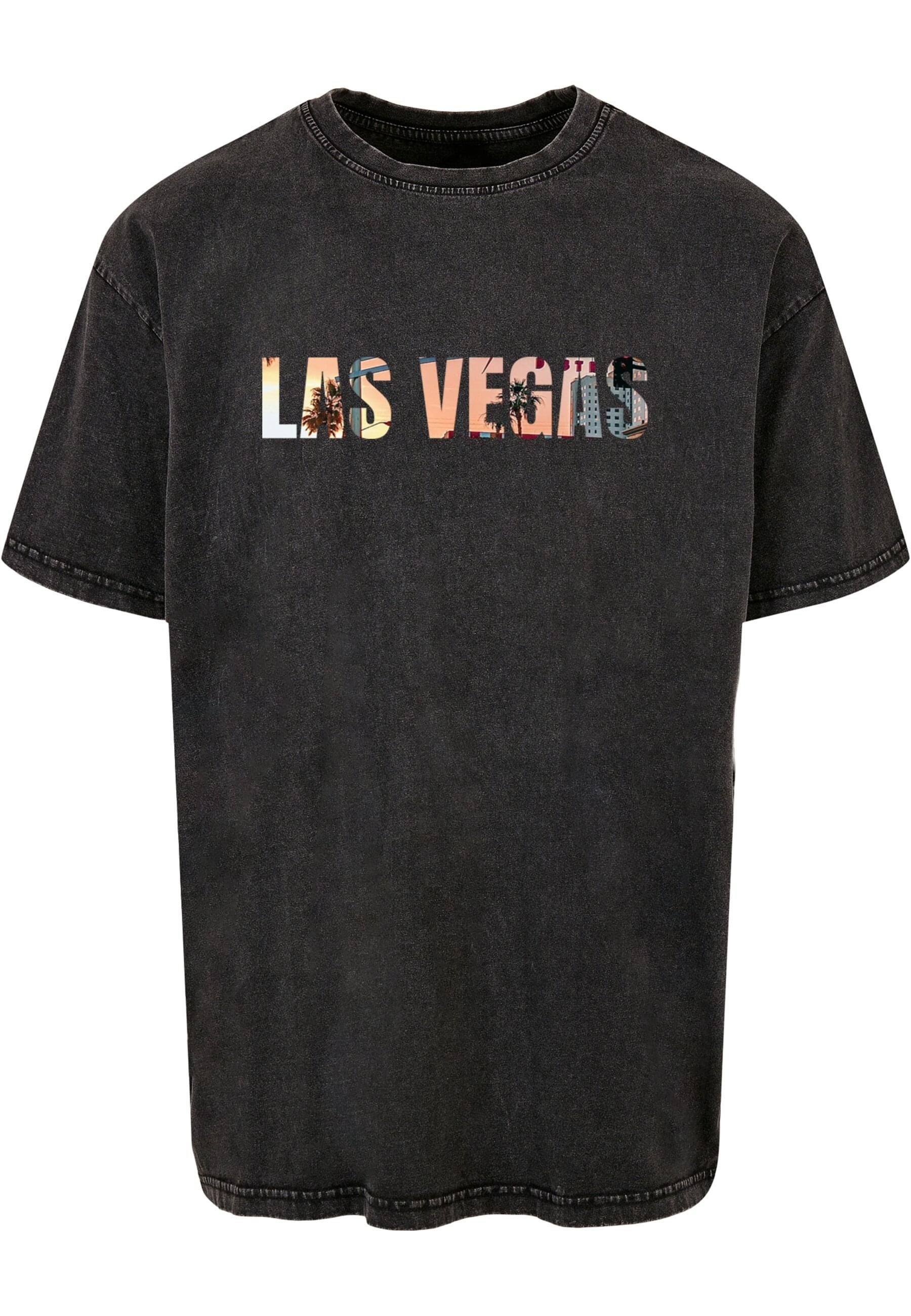 Acid Vegas X Herren Washed Oversize Heavy Las T-Shirt Tee Merchcode (1-tlg)