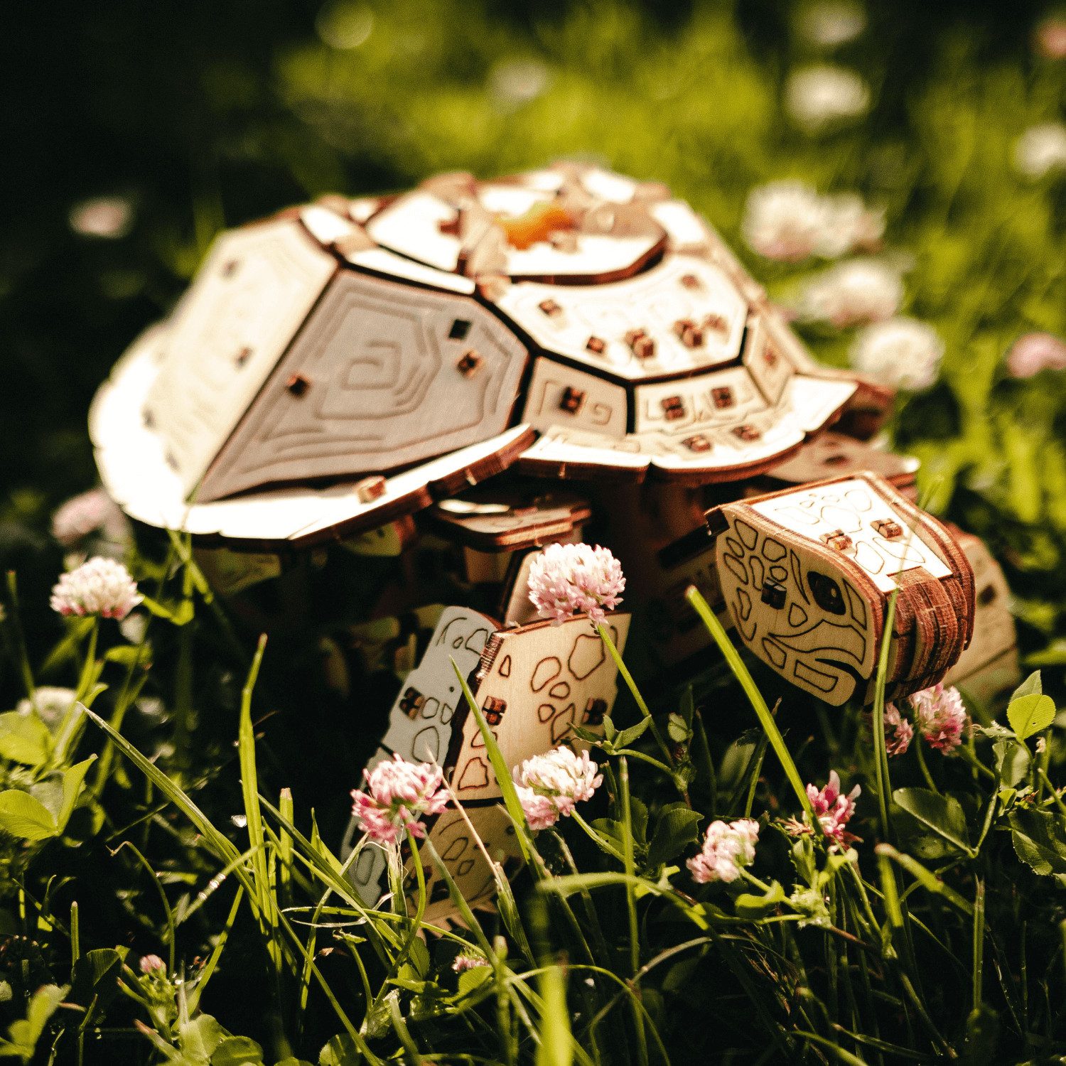 Eco Wood Art Modellbausatz Eco-Wood-Art Mechanische Schildkröte Turtle Mech günstig online kaufen