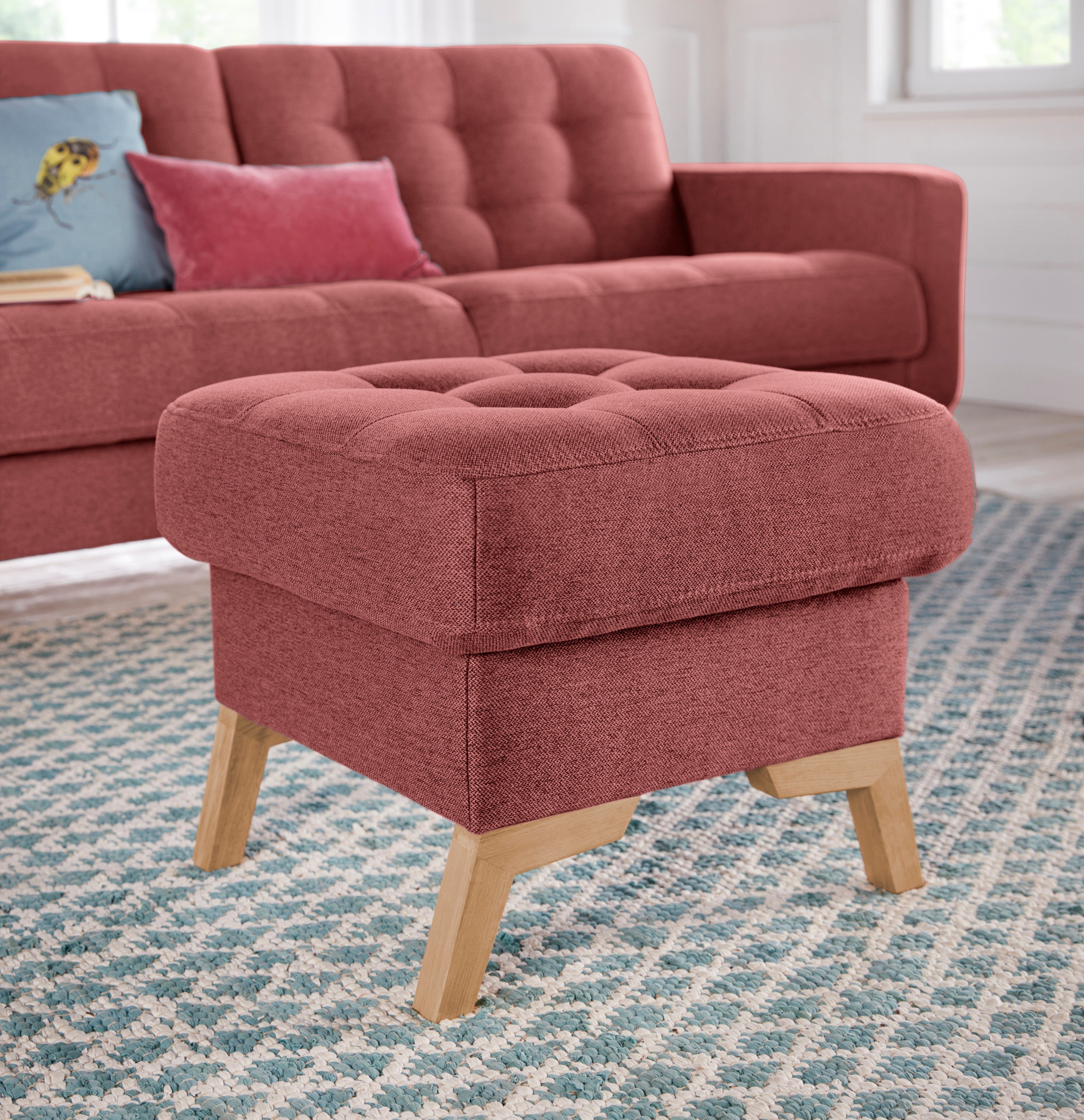 exxpo - sofa fashion Hocker Fiord kompakt und bequem, tolle Verarbeitungsdetails