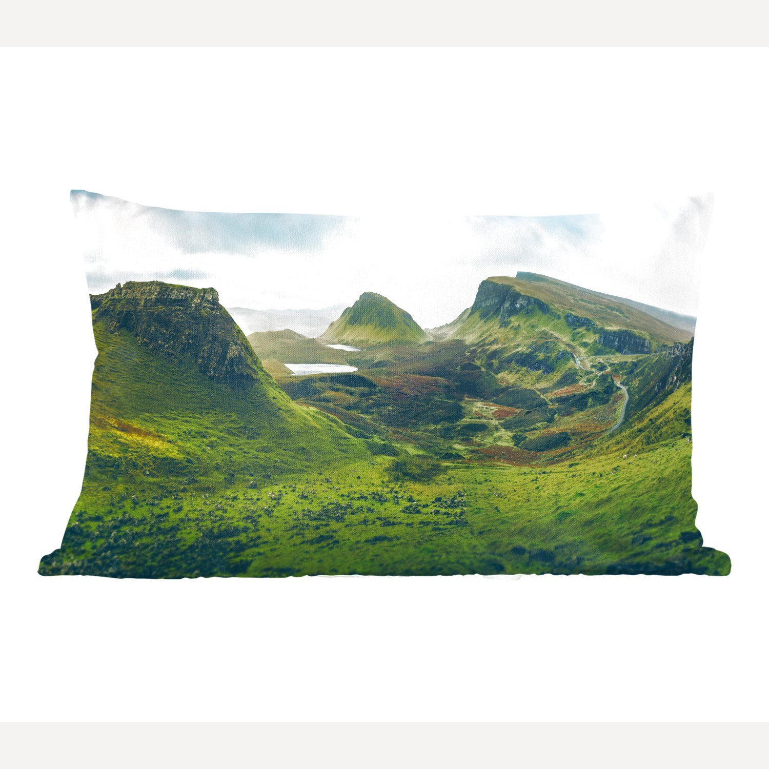 MuchoWow Dekokissen Blick von den Bergen auf der Isle of Skye in Schottland, Wohzimmer Dekoration, Zierkissen, Dekokissen mit Füllung, Schlafzimmer