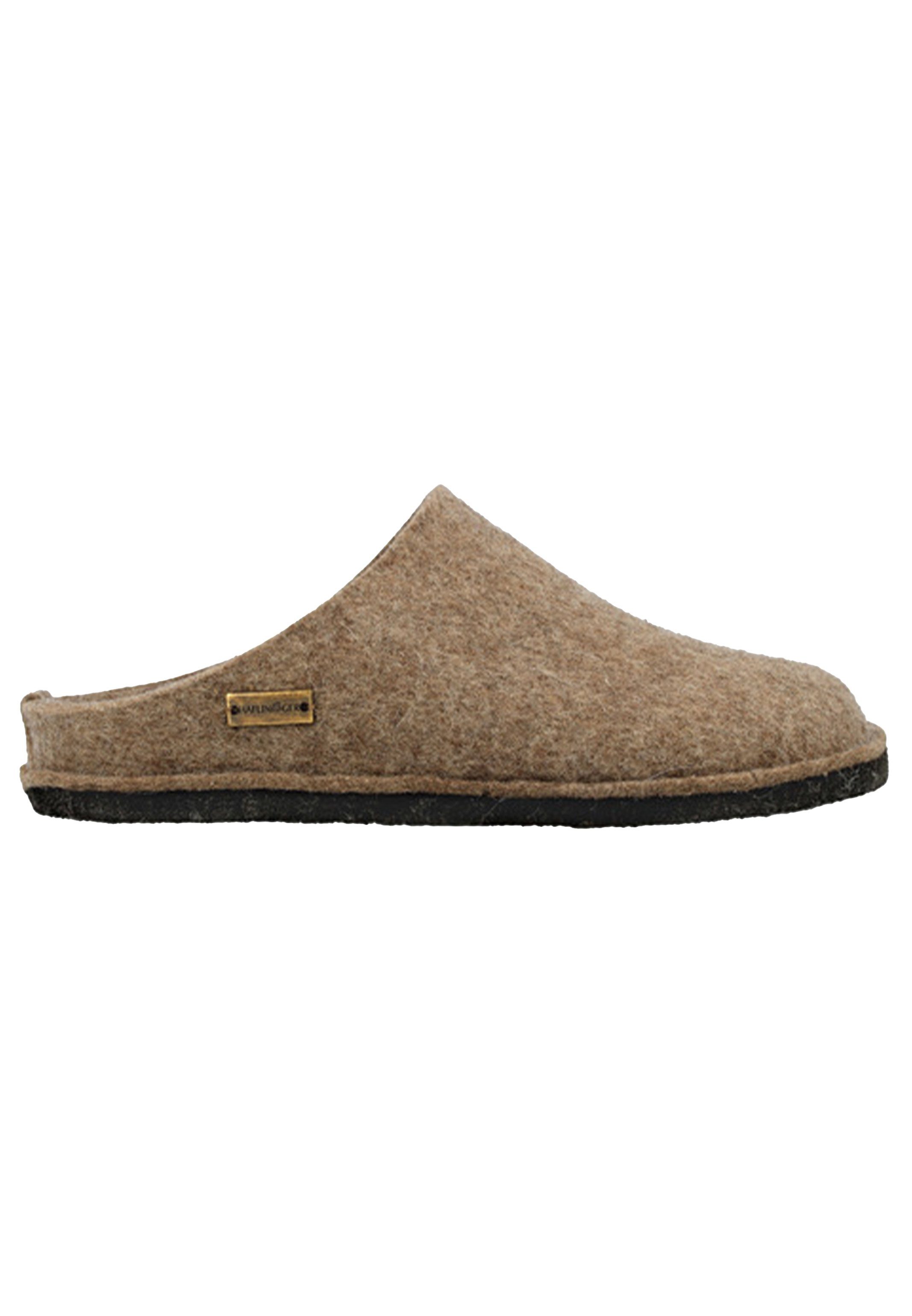Haflinger Flair Soft Pantoffel Pantoffeln - 100% reiner Wollfilz, Eingearbeitetes Fußbett