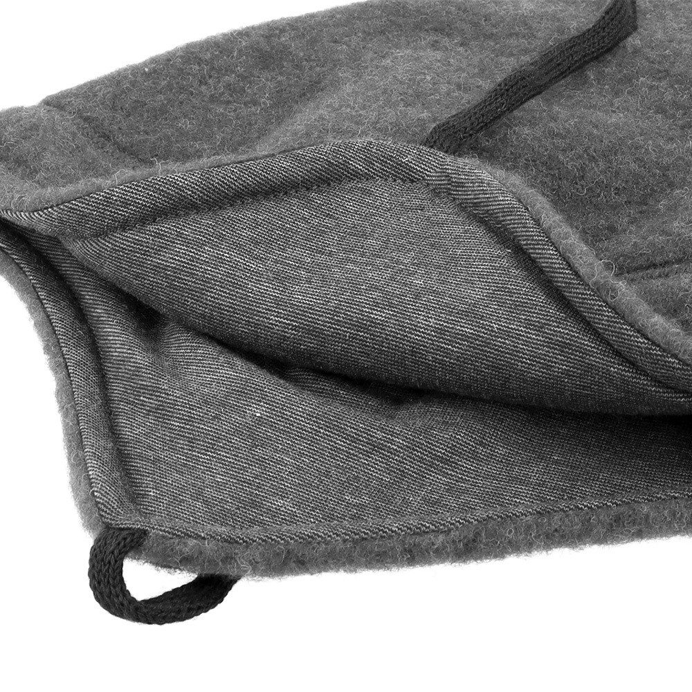 MAXIMO Fleecemütze GOTS MINI-Mütze, Wollfleece Spitze, Jerseyfutter, Bindeband (1-St) Wollfleece