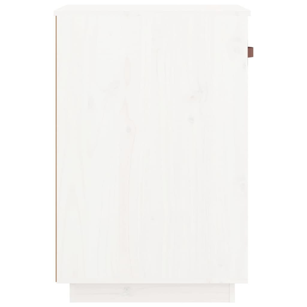 Massivholz (1-St) Kiefer cm vidaXL 40x50x75 Schreibtisch-Schrank Weiß Fächerschrank