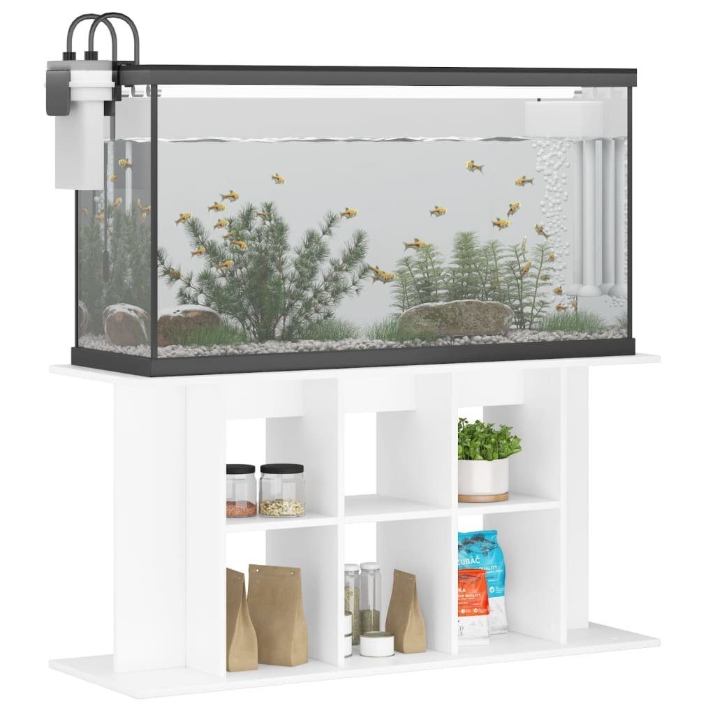 vidaXL Aquariumunterschrank 120 x 40 x 60 cm Aquariumständer Weiß 120x40x60 cm Spanplatte Aquarium