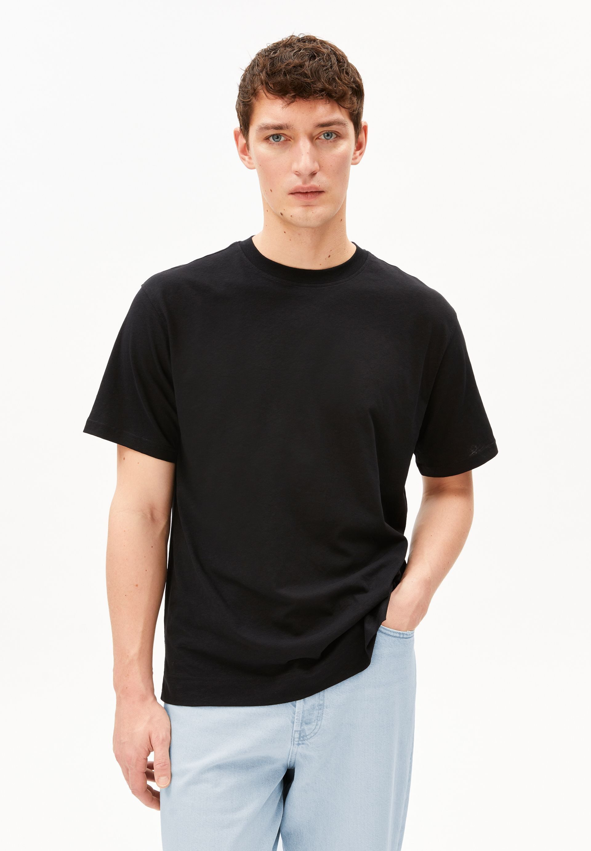 Armedangels T-Shirt MAARKOS LINEN T-Shirt aus Baumwoll-Leinen-Mix Relaxed Fit