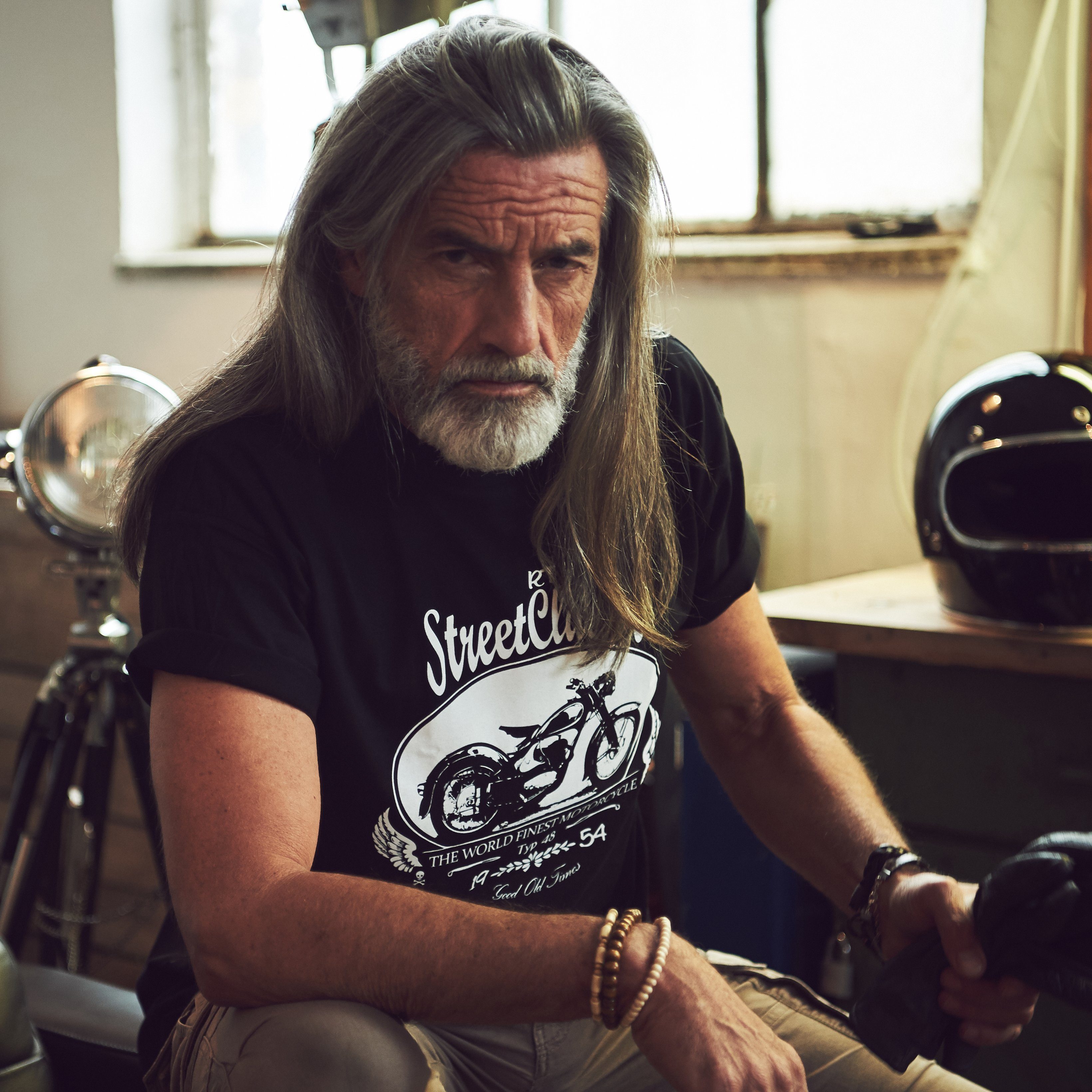 MAKAYA T-Shirt Herren Vintage Motorrad Oldtimer Biker Bekleidung Geschenke günstig online kaufen