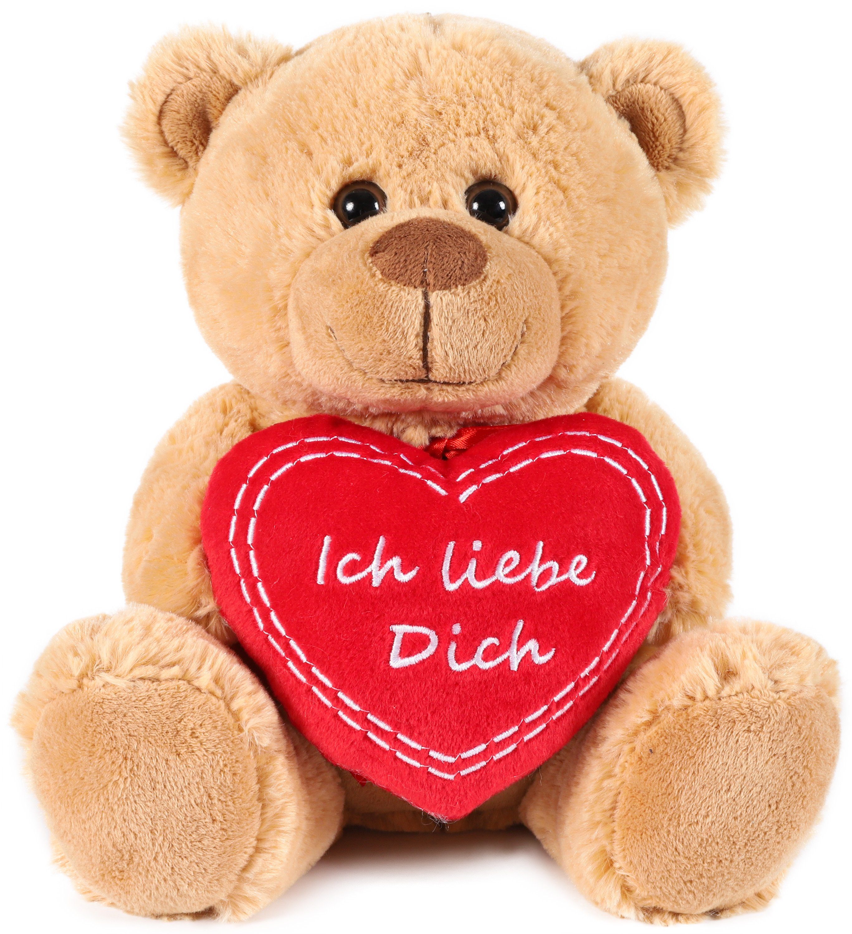 Kuscheltier Teddybär mit Ich liebe Dich Herz