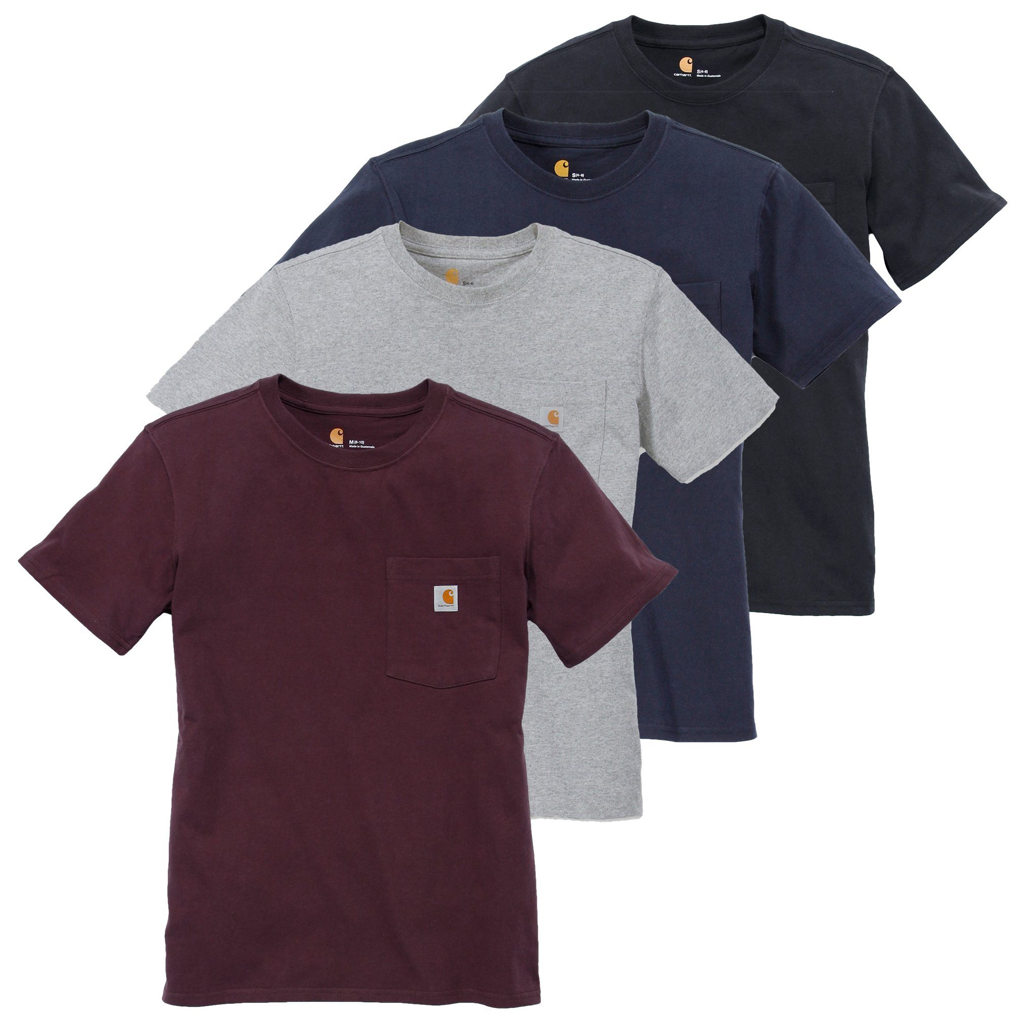 Loose T-Shirt Adult Carhartt T-Shirt heather Carhartt Pocket Fit Damen Heavyweight Short-Sleeve grey