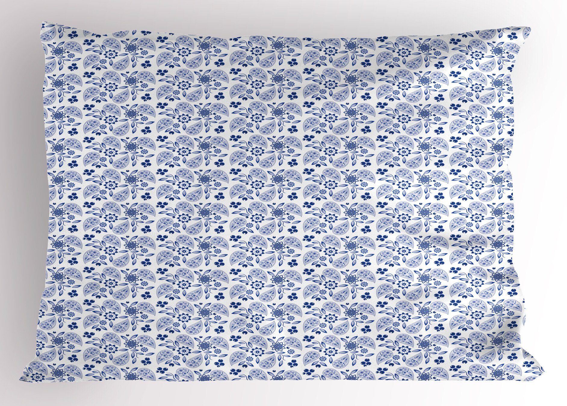Beeren Standard blau Kissenbezüge Kunst Dekorativer Gedruckter Kopfkissenbezug, Abakuhaus Stück), Paisley Size (1 Blumen