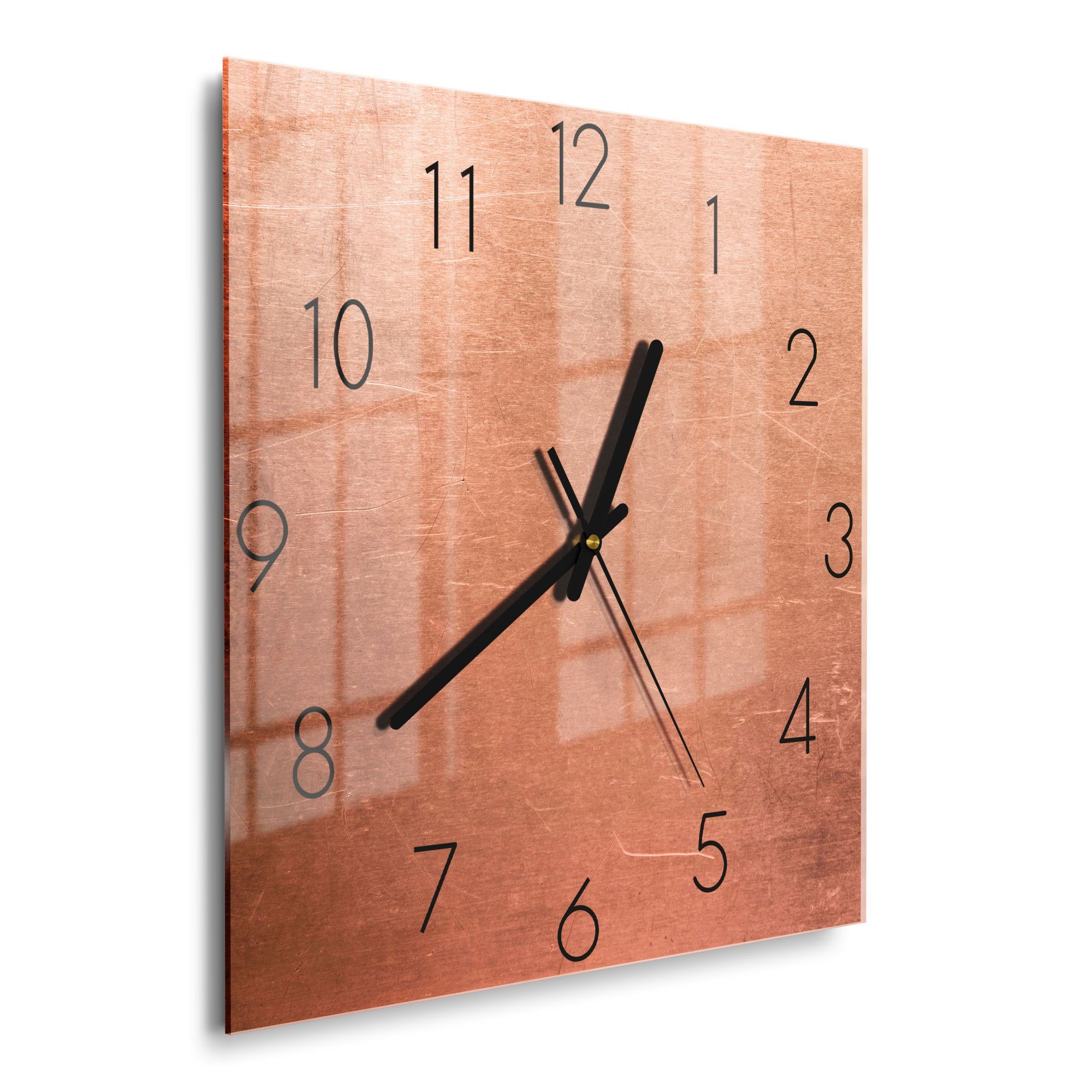 DEQORI Wanduhr 'Kupferplatte mit Kratzern' (Glas günstig online kaufen