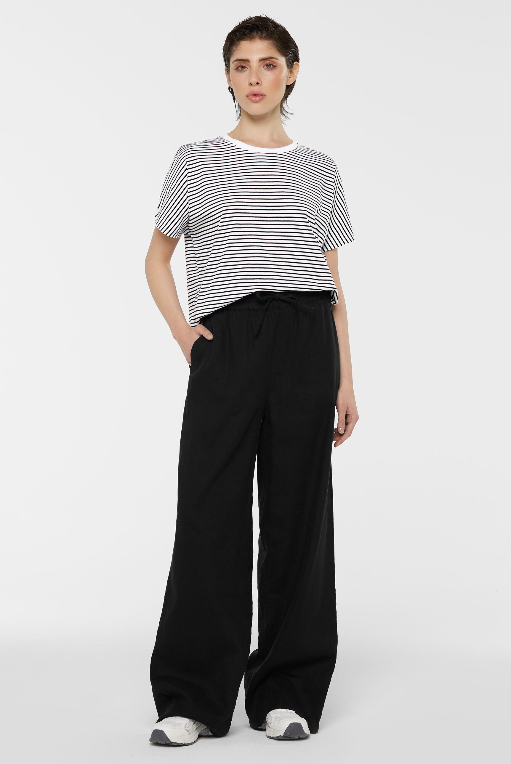 SENSES.THE LABEL Schlupfhose mit Elastikbund und Kordel