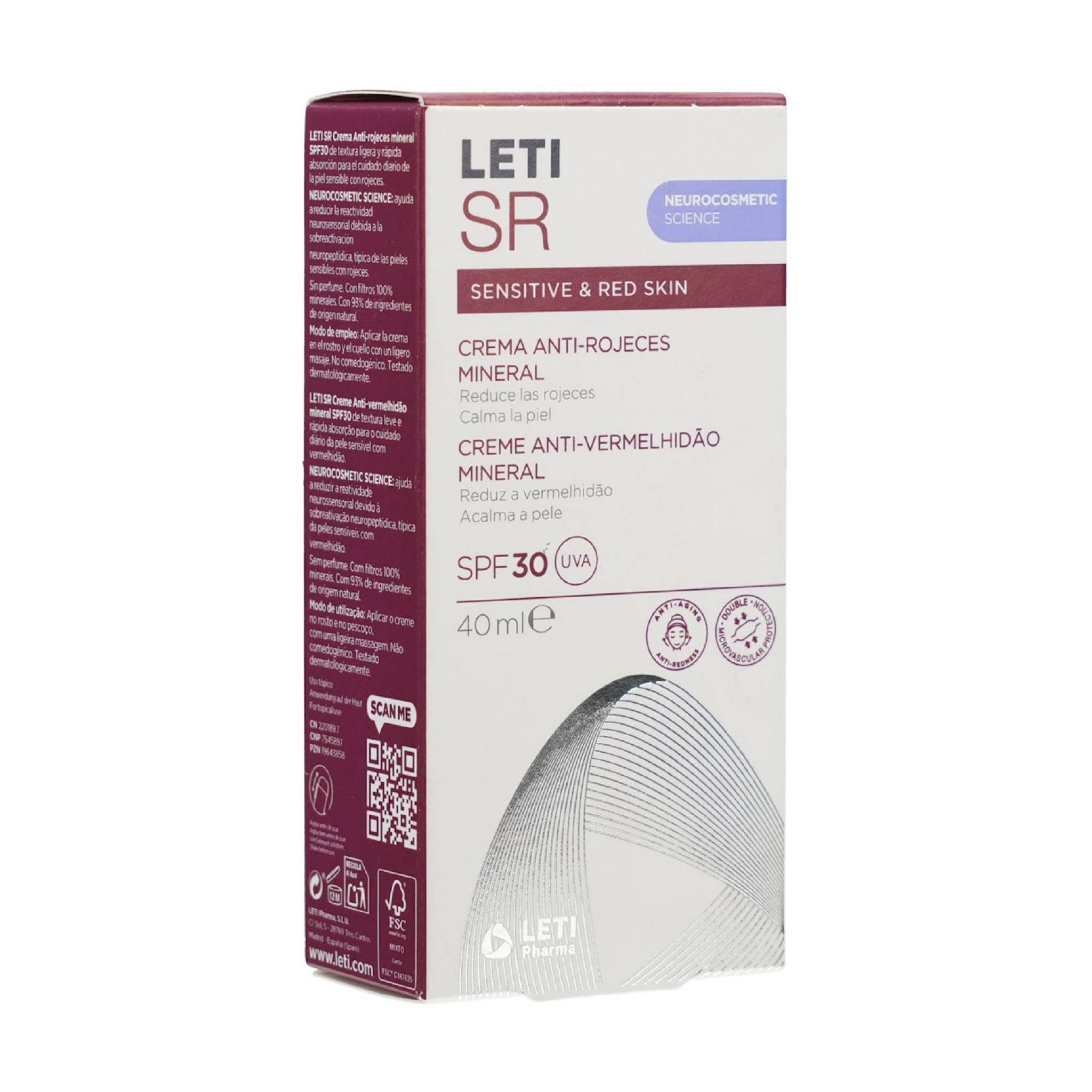LETI Pharma GmbH Tagescreme LETI SR Anti-Rötungen Creme Mineral SPF 30