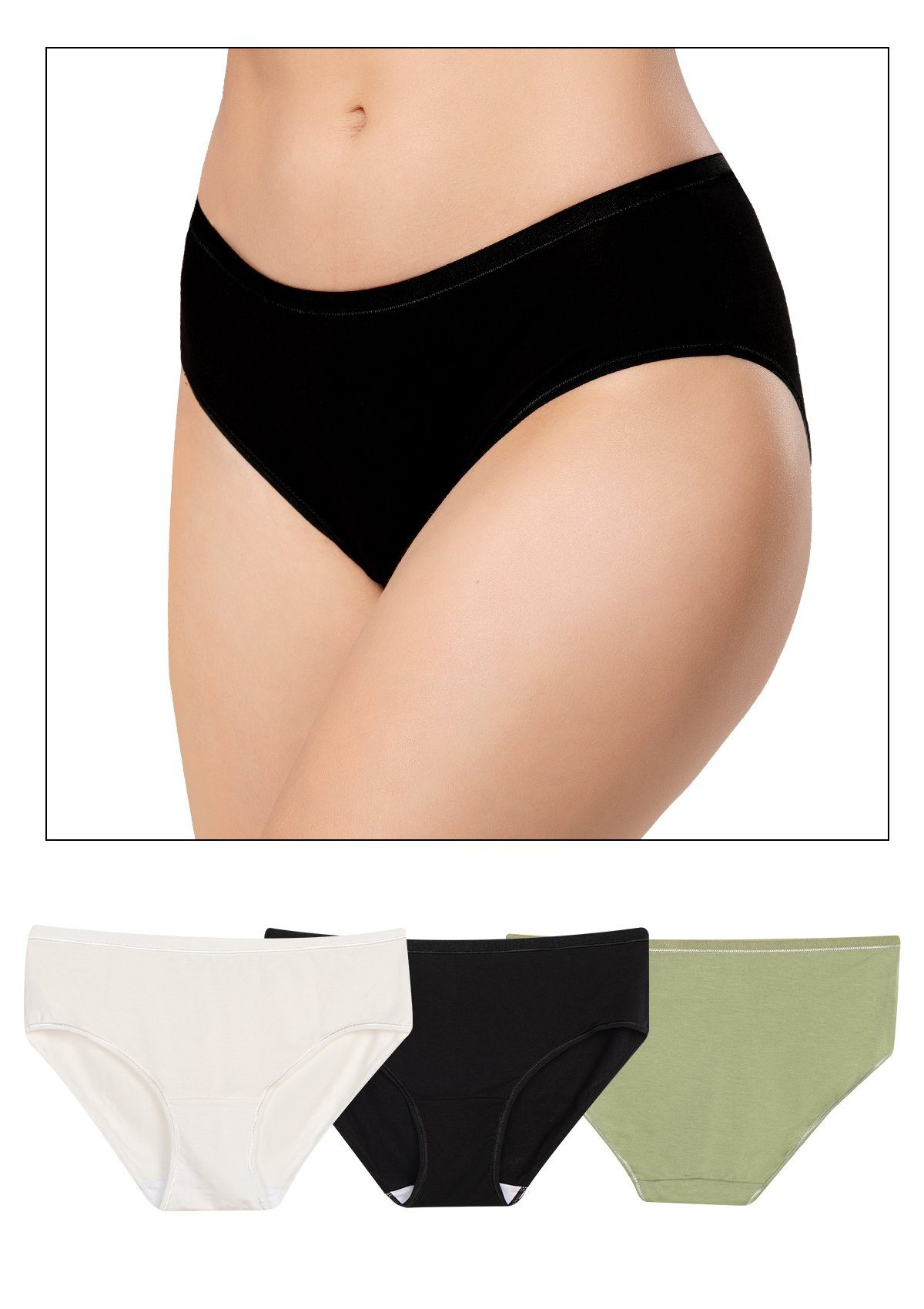 Yvette Jazz-Pants Slips Damen Unterwäsche (3 Stück) mittele Taille Panty  Slip, S185044A06 online kaufen | OTTO