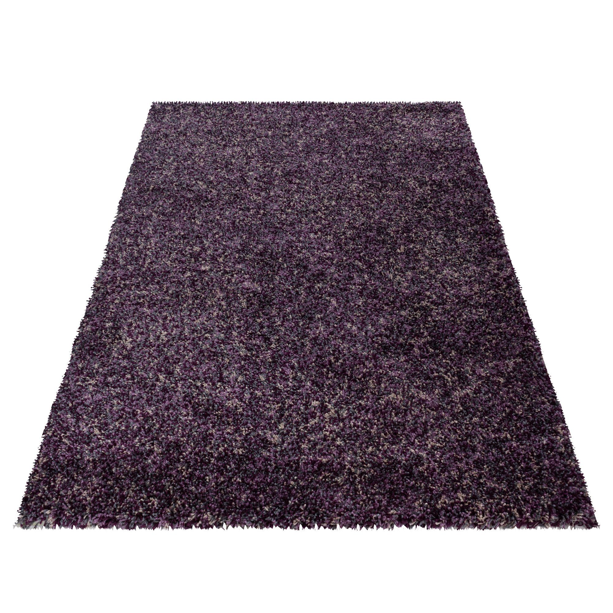 Design, Teppich Meliert Meliert HomebyHome, Teppich Höhe: 30 Rund, Design Wohnzimmer Vintage-Stil mm, Teppich Violett Teppich