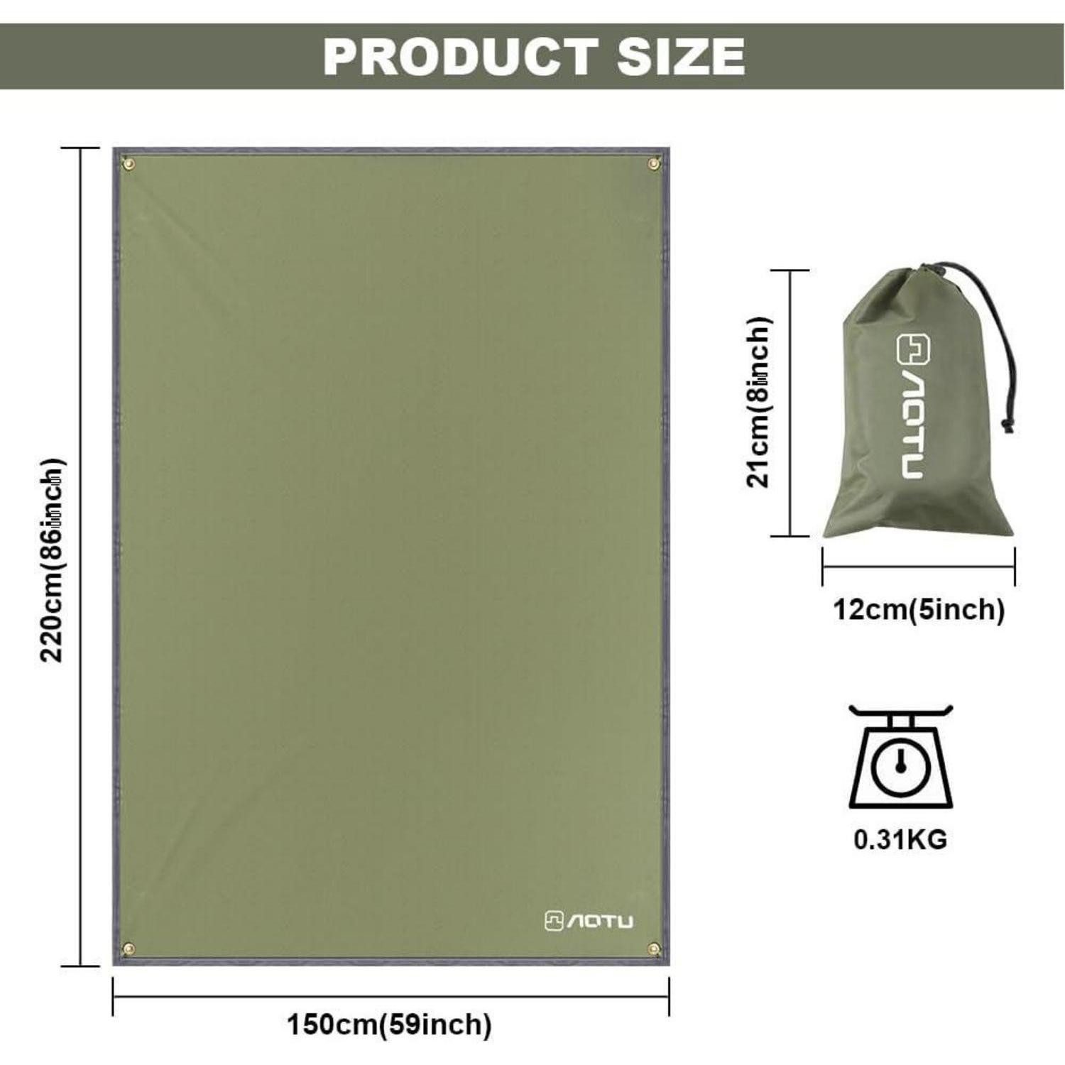 LuxusKollektion Zeltunterlage Zeltplane Camping Bodenplane Tarp Hängematte Leicht Regendicht Matte