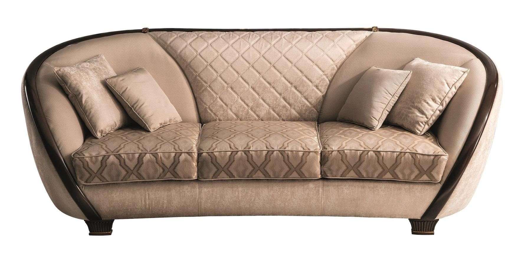Sofa JVmoebel Made in Sofas Luxus Möbel, 3-Sitzer Beiger Klassischer Stilvoller Dreisitzer Europe
