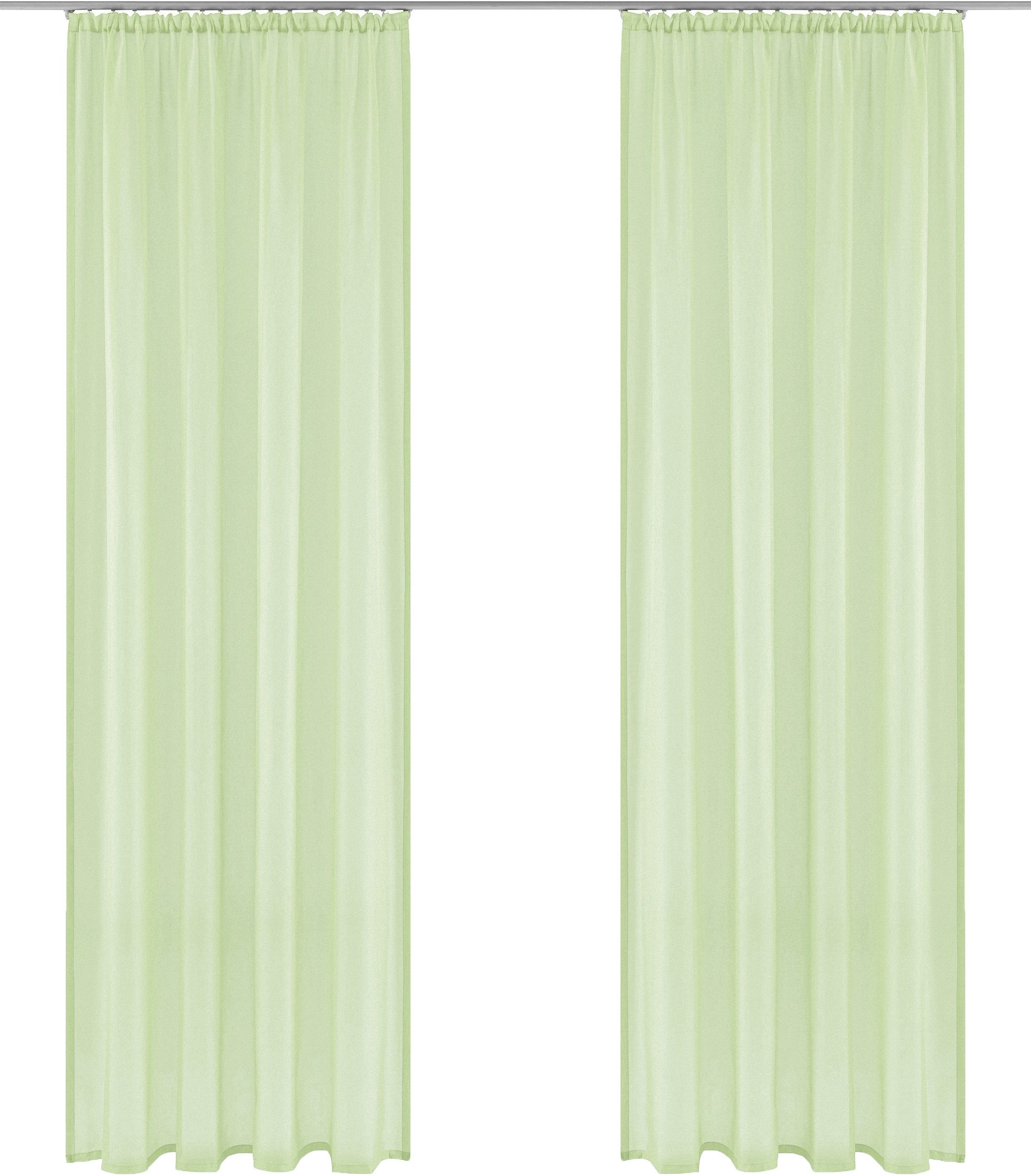 OTTO home Gardine XANA (1 St), Kräuselband, transparent, Voile, Bestseller, einfarbig, 1 bzw. 2 Schals, pflegeleicht, Beststeller!