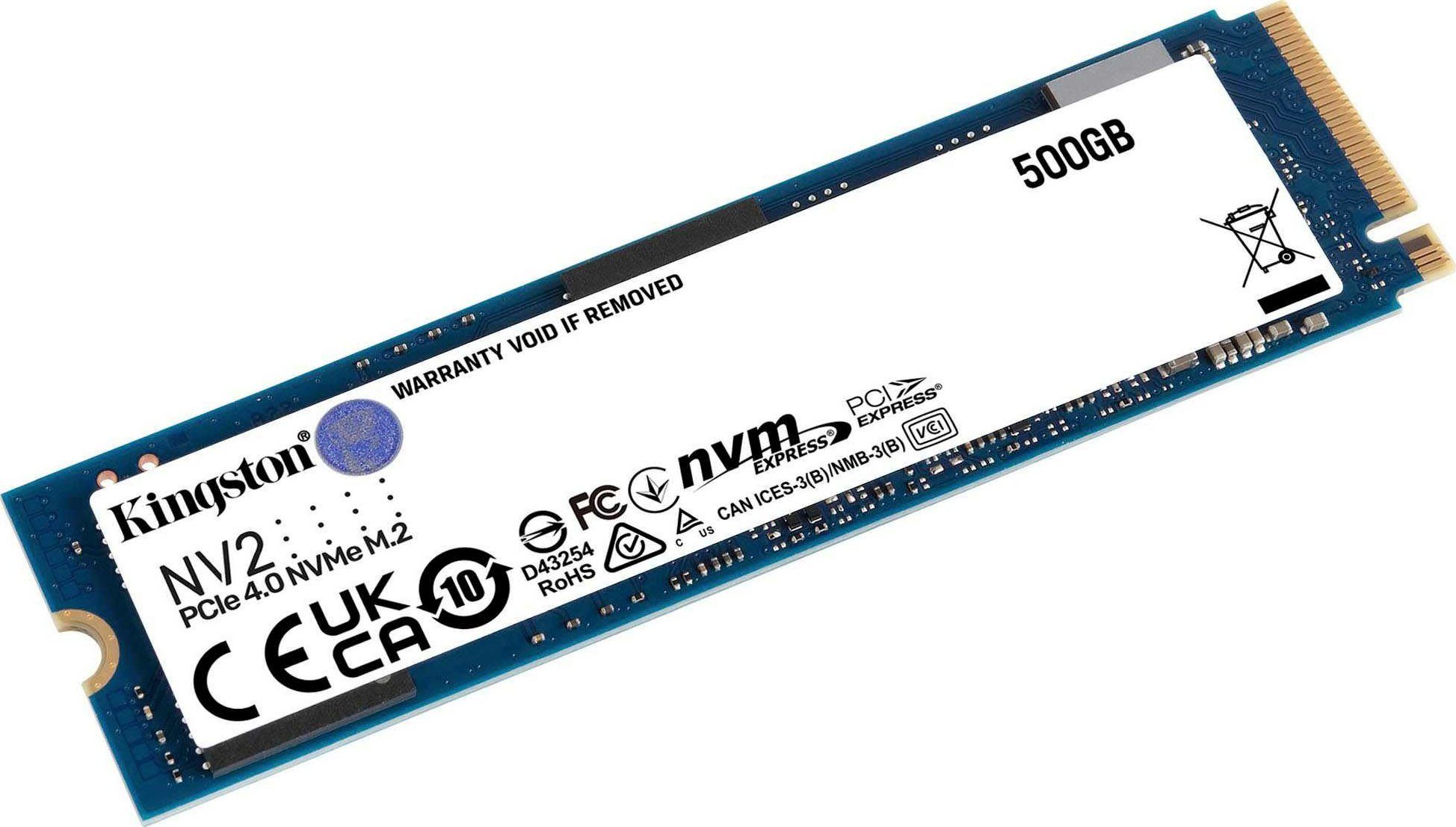 Kingston NV2 PCIe 4.0 NVMe SSD 1000GB interne SSD (1000 GB) 3500 MB/S Lesegeschwindigkeit, 2100 MB/S Schreibgeschwindigkeit