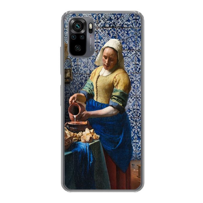 MuchoWow Handyhülle Milchmädchen - Delfter Blau - Vermeer - Gemälde - Alte Meister Phone Case Handyhülle Xiaomi Redmi Note 10 Silikon Schutzhülle